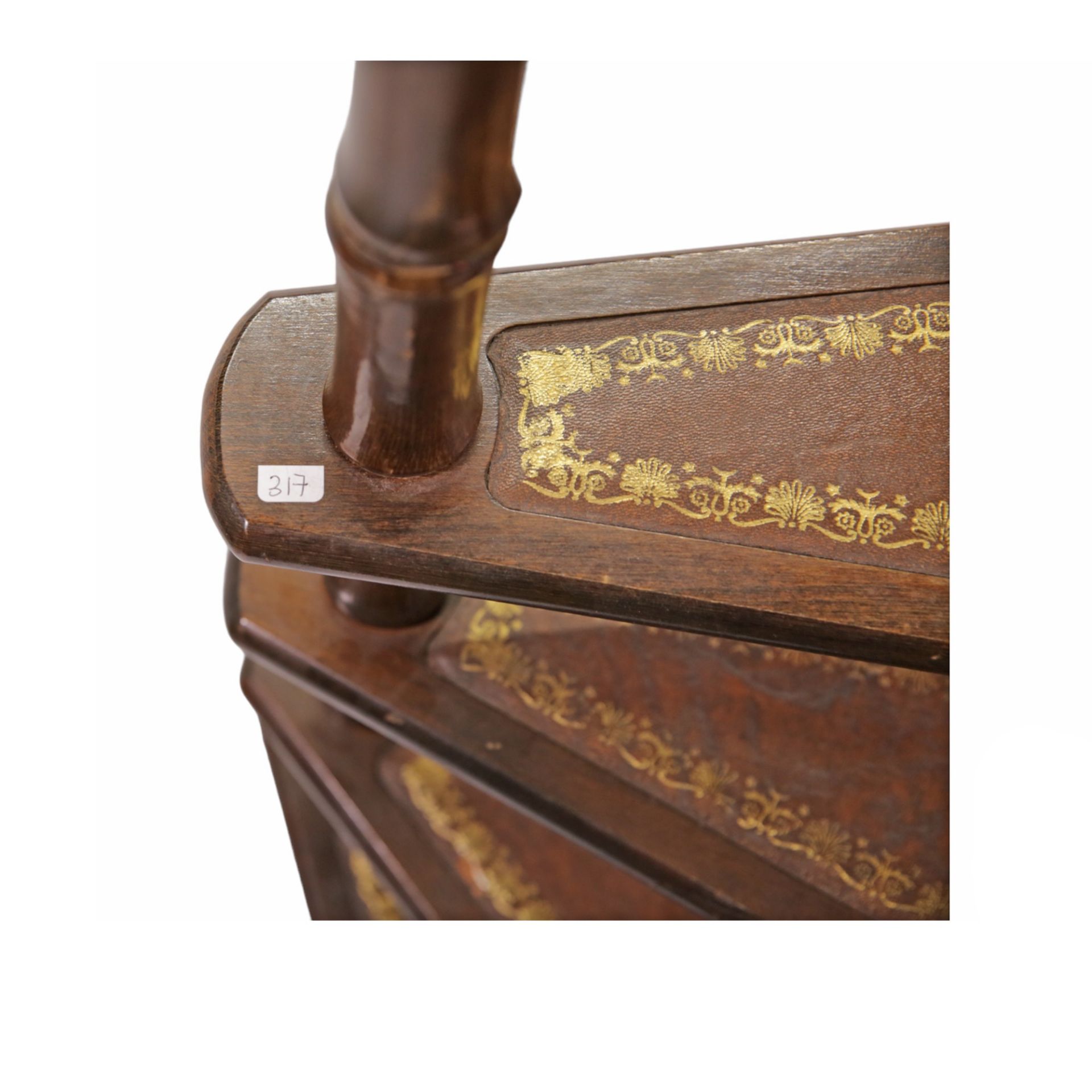 Magnificent wooden decorated staircase for the library, Italy, 19th century. - Image 9 of 9