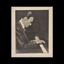 Photo of the famous pianist Alexander Brailovsky with an autograph, Paris, March 20, 1933.