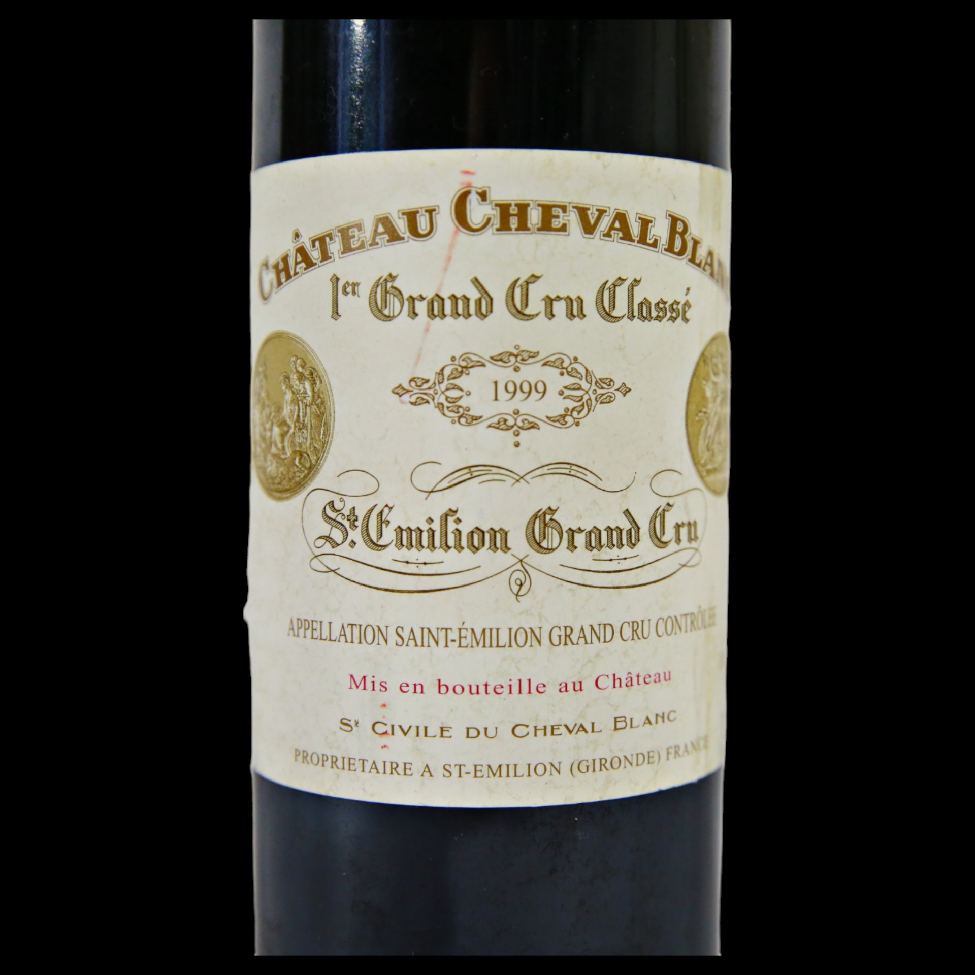 Bottle Vintage Chateau Cheval Blanc 1999, Bordeaux, Saint-Emilion Premier Grand Cru Classe. - Bild 7 aus 15