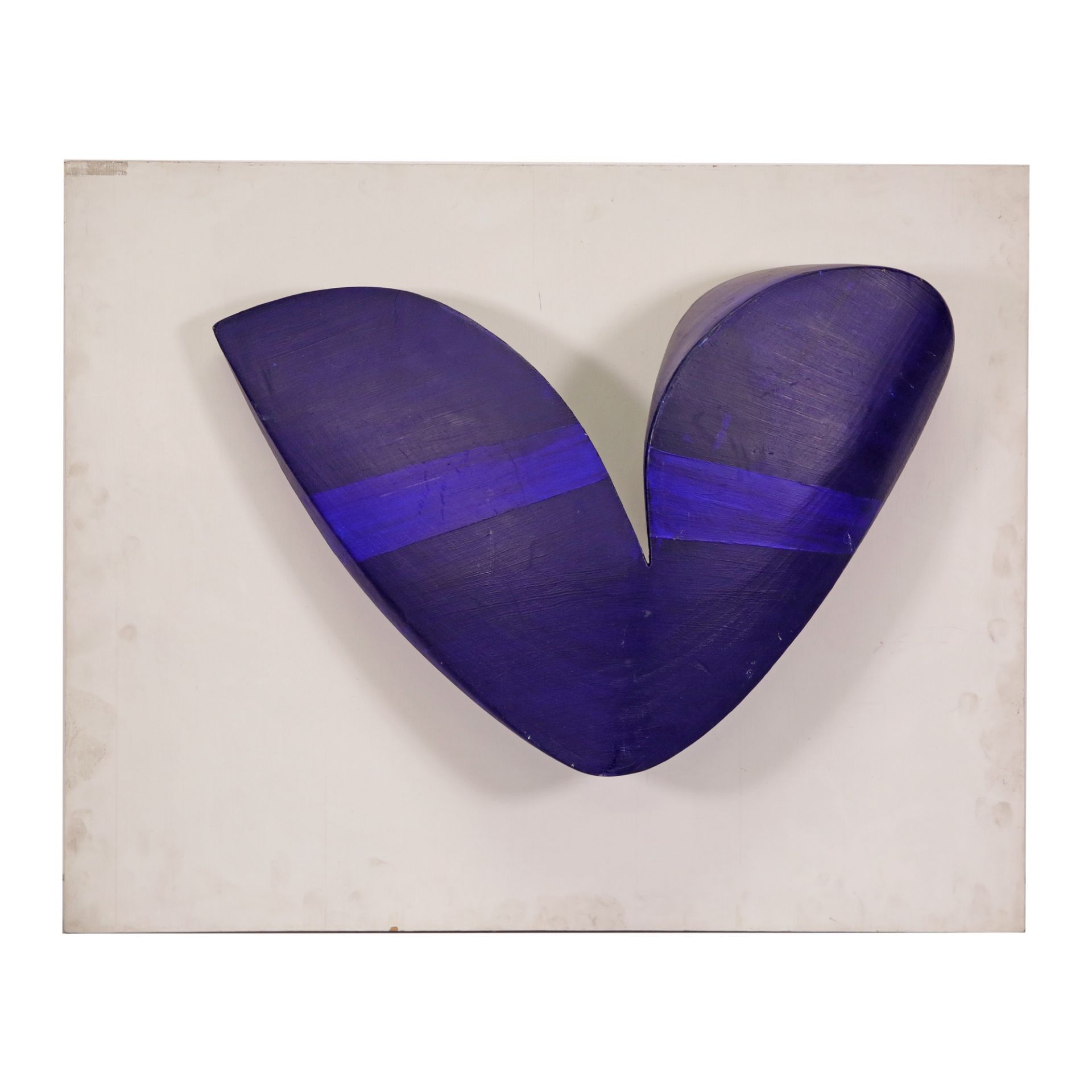 "Blue heart", French art of the 20th century, atelier"s stamp on the back. "Michel Berard Ateler"