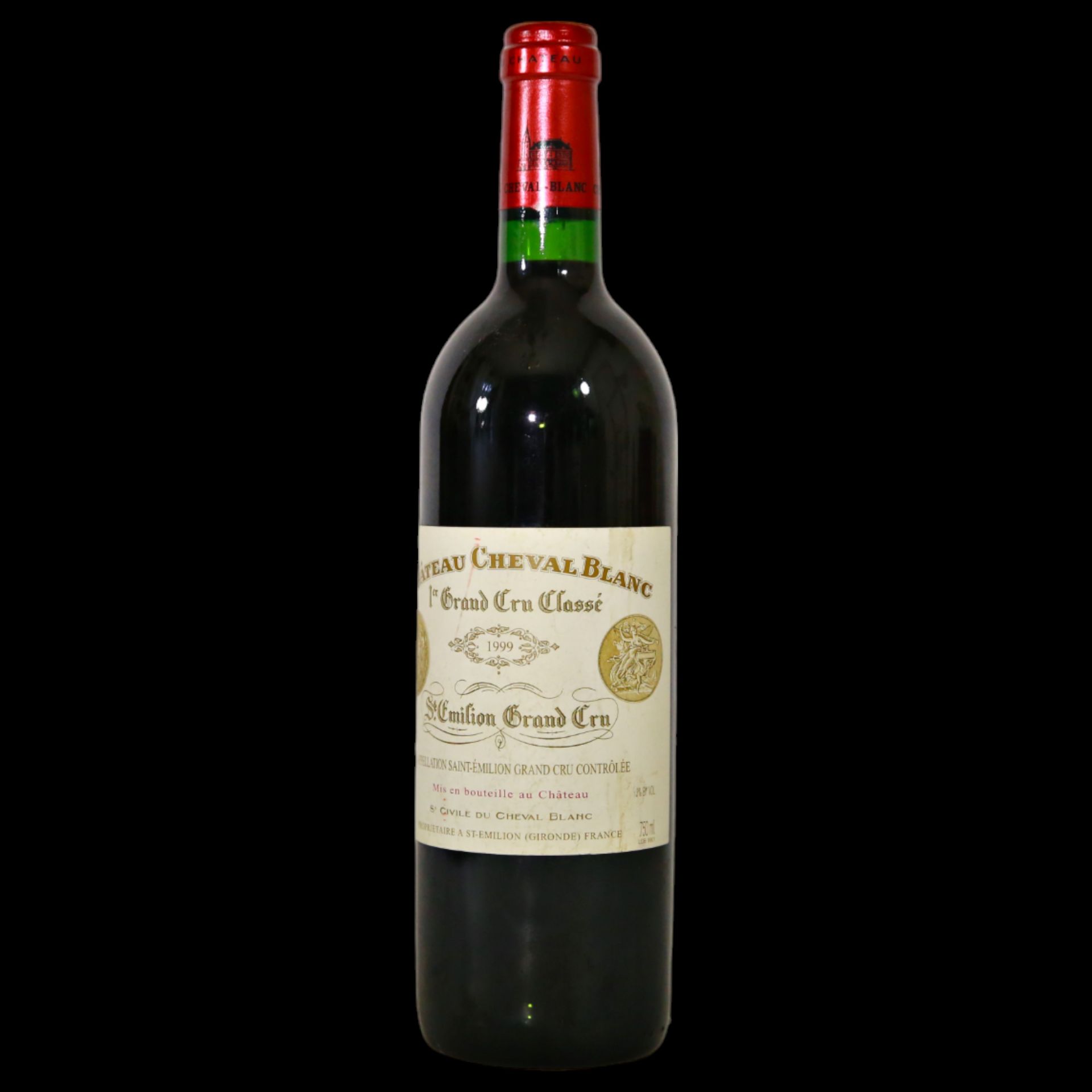 Bottle Vintage Chateau Cheval Blanc 1999, Bordeaux, Saint-Emilion Premier Grand Cru Classe. - Bild 9 aus 15