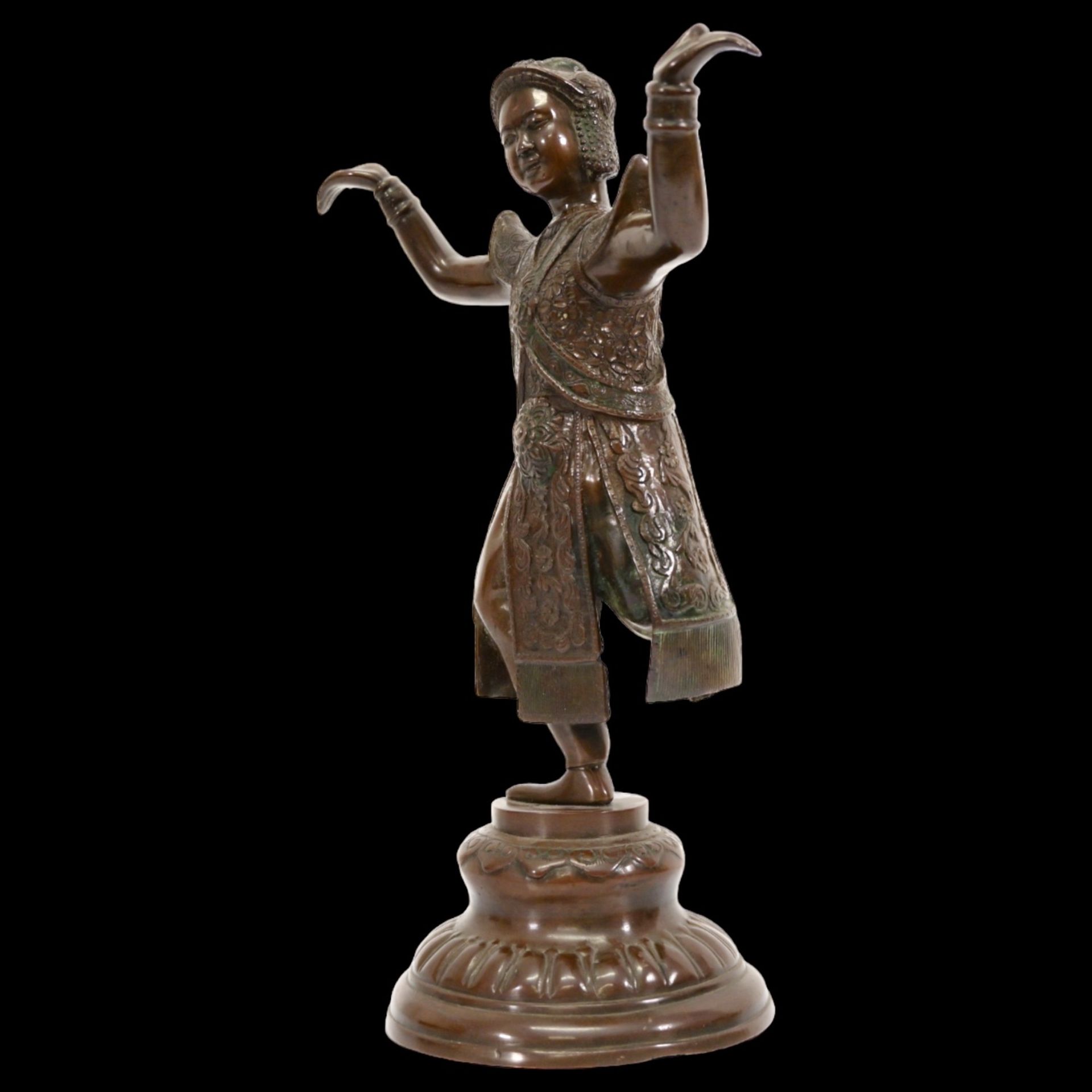 Bronze sculpture "Balinese Dancer", France, early 20th century. Collectibles and home decor. - Bild 4 aus 7