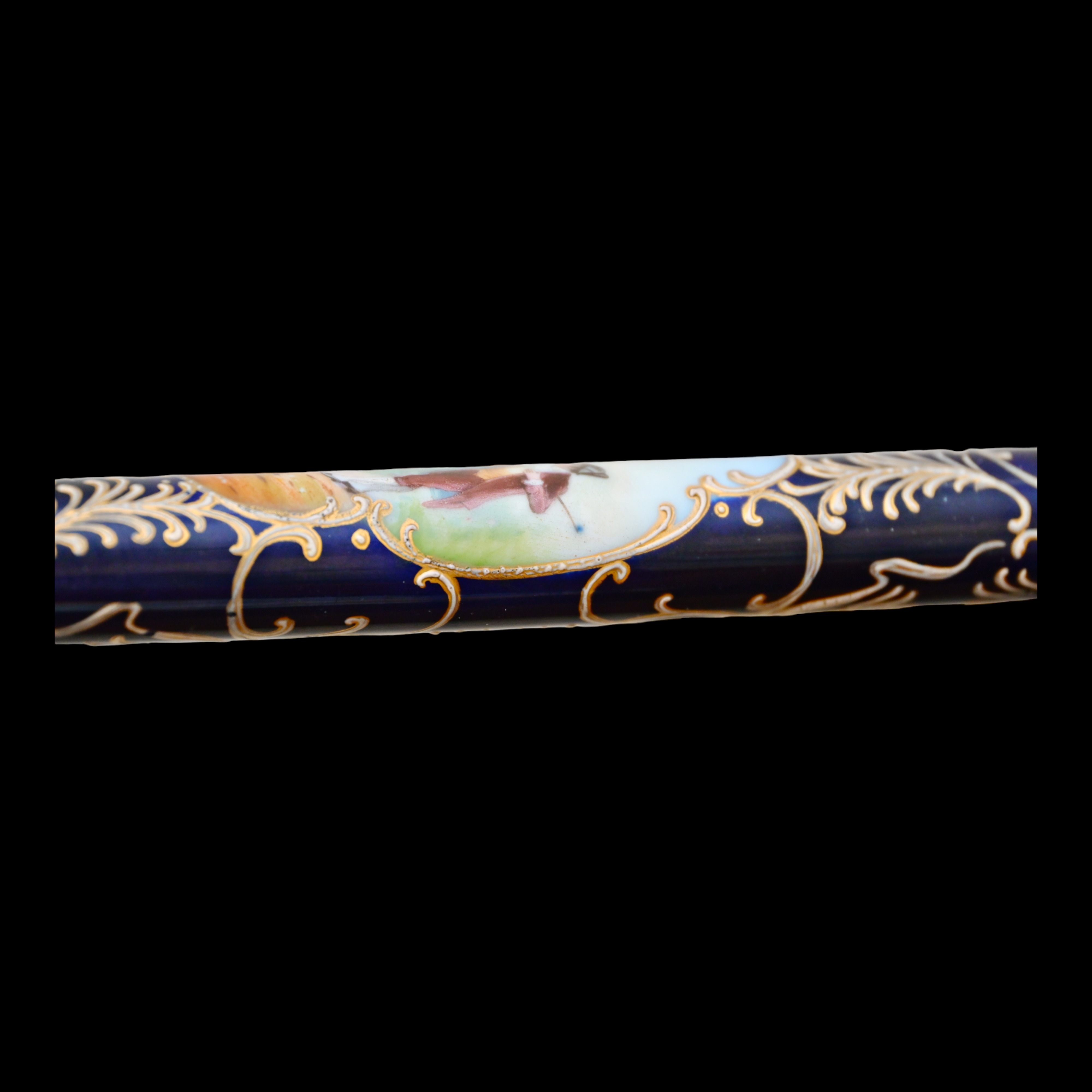 Rare Cane with Porcelain part. Limoge Porcelain Manufactory. France, 19th century. - Image 10 of 12