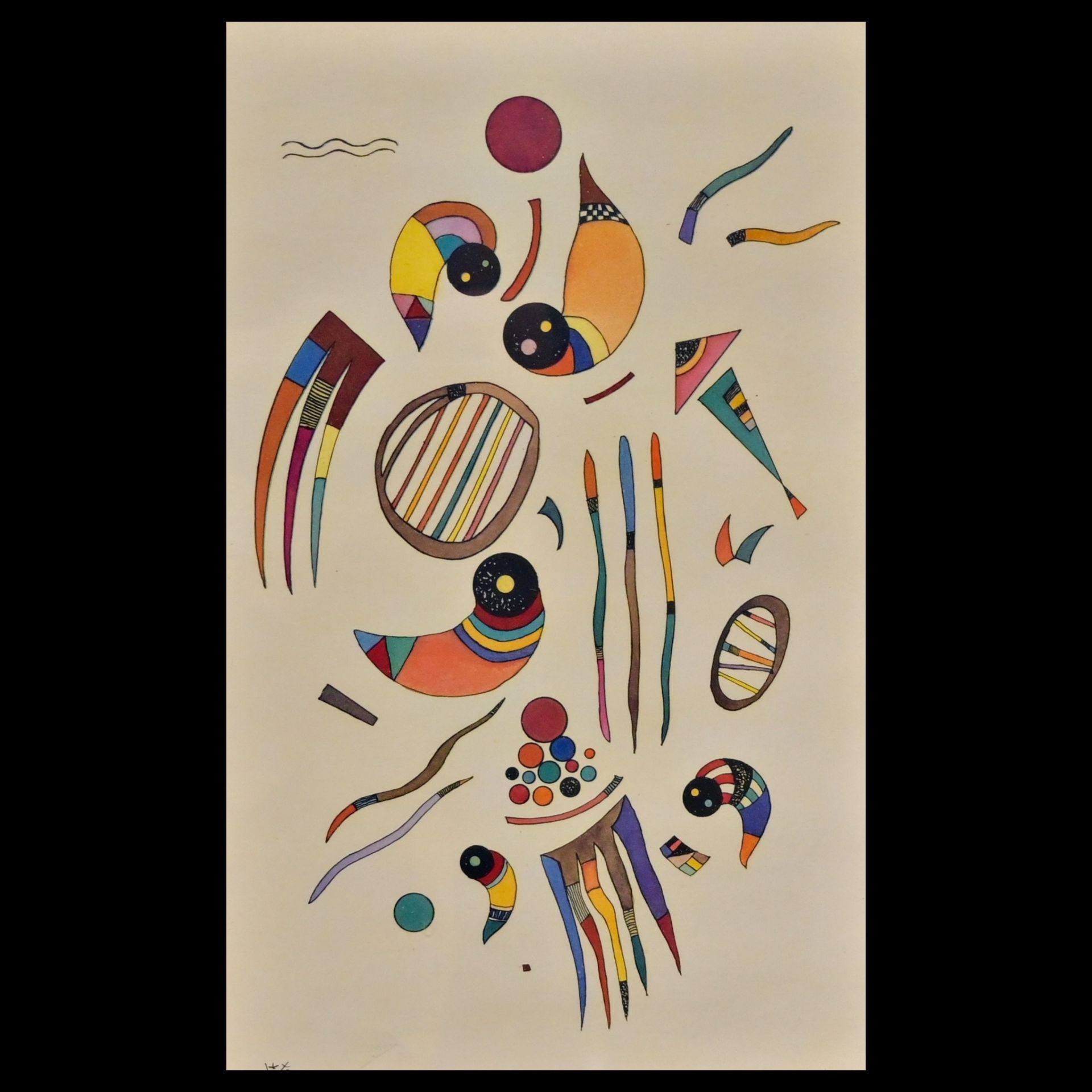 Wassily KANDINSKY (1866-1944) abstract composition, watercolor on paper, 1940. - Bild 2 aus 6
