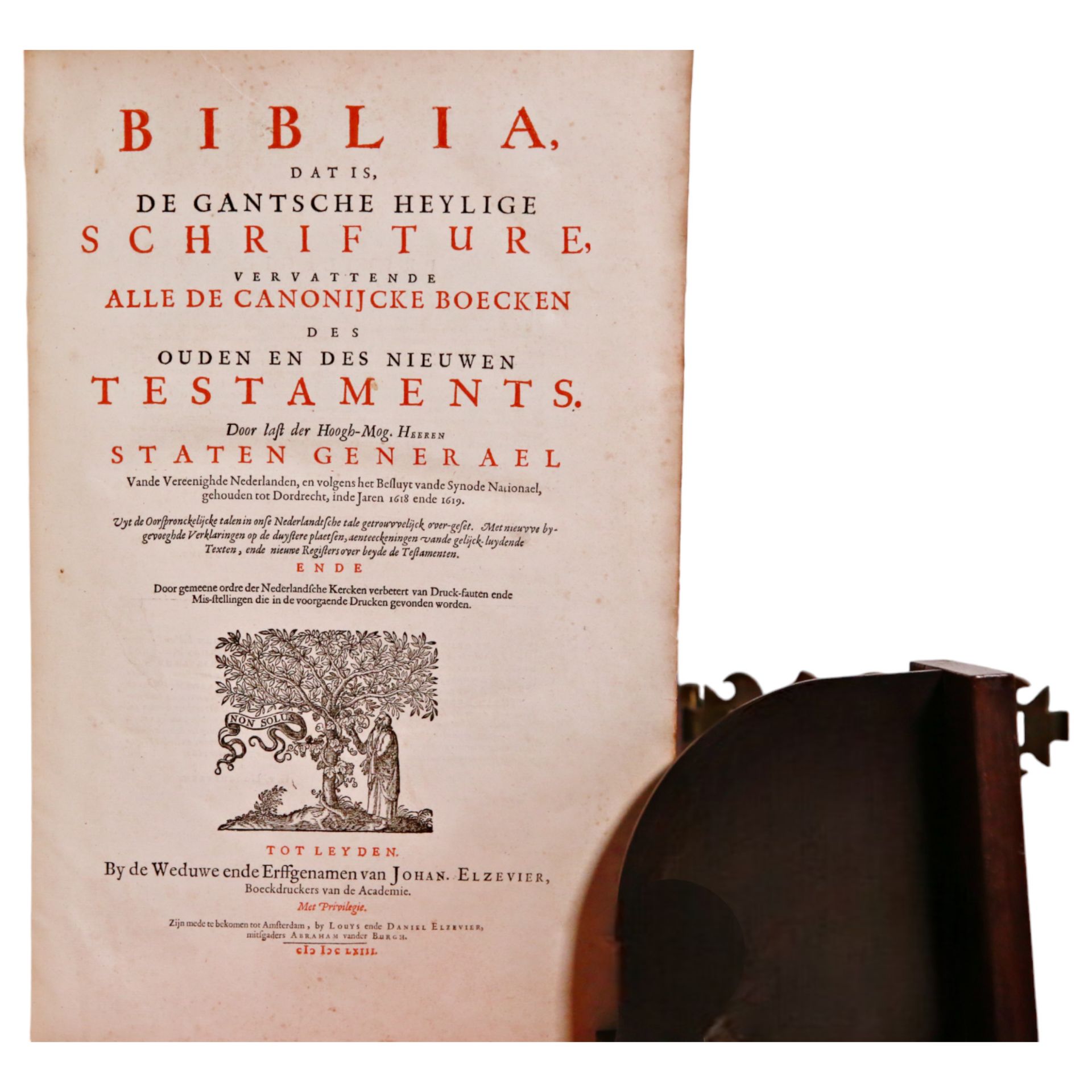 Rare Bible, High quality engravings, Large size, bound in leather, Amsterdam, 1663. - Bild 22 aus 37