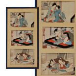 Three Antique Original Japanese Erotic Prints, 19th _. Japanese art, Collectible art for home decor.