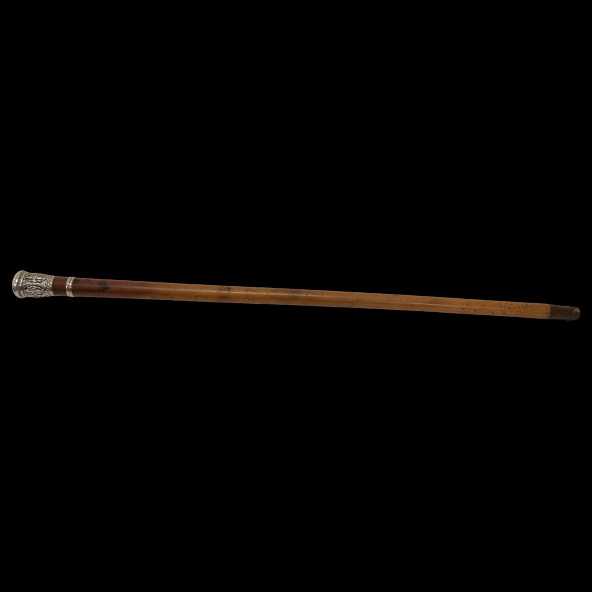 A rare "Chaliapin" Walking Stick Cane with a container for a Cognac, 1early 20th century. - Image 2 of 6