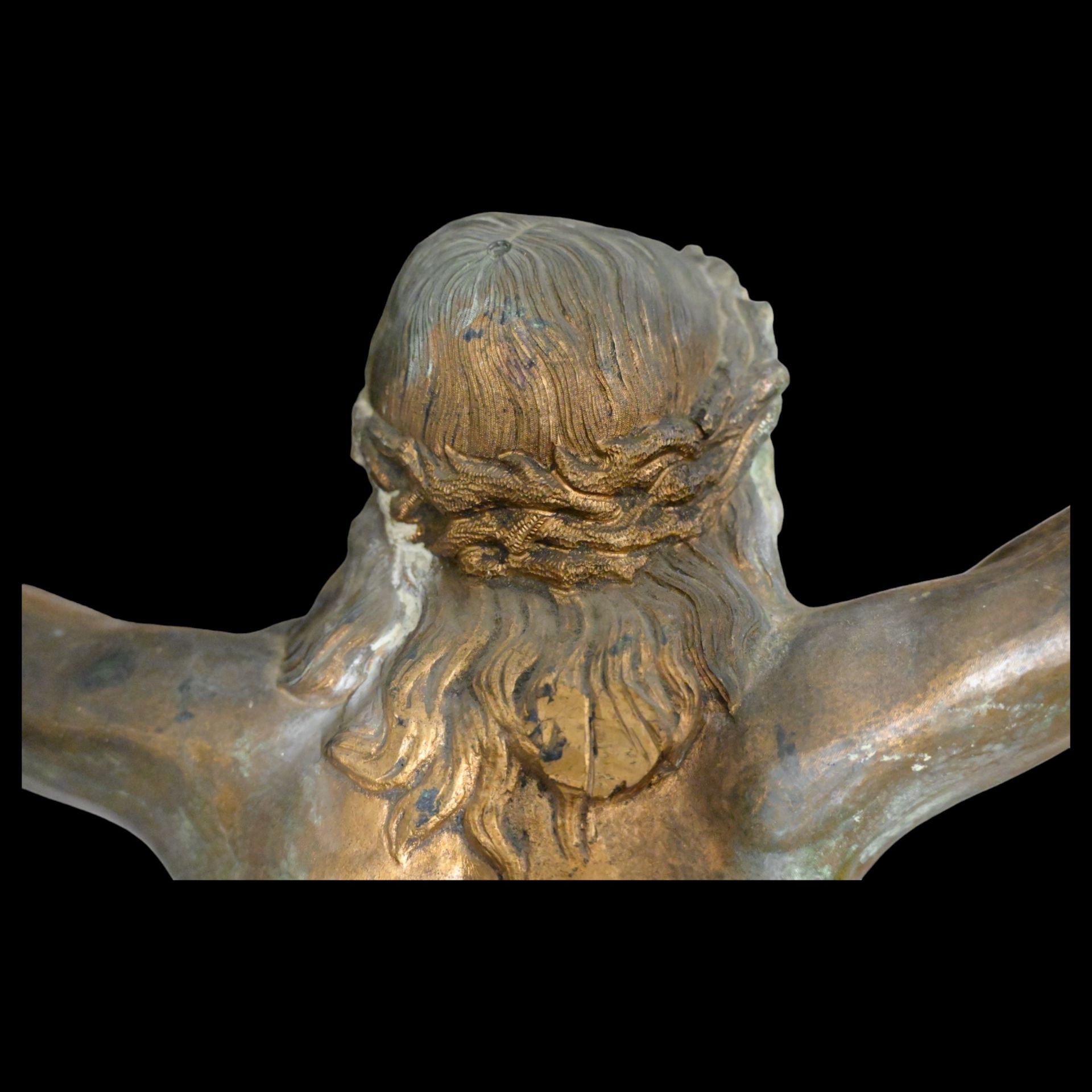 The crucified Christ, Bronze sculpture, Italy 19th _.. After a model by Giambologna (1529-1608). - Image 17 of 22