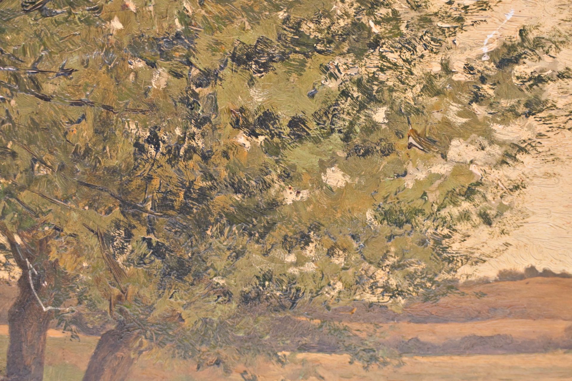 Carl Rudolf S. HUBER (1839-1896), Rural Landscape, 1889, oil on wood panel, 19th century French pain - Bild 3 aus 6