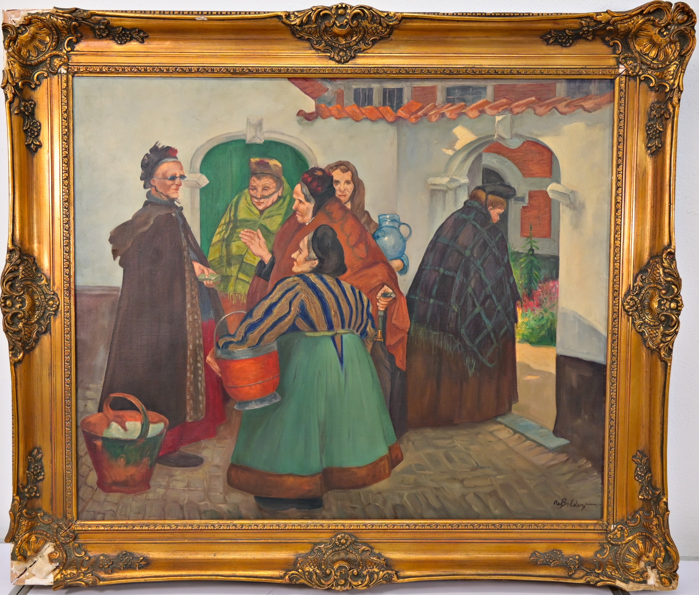 Painting, oil on canvas, France, first half of the 20th century. Signed by the artist Belder. - Image 2 of 5