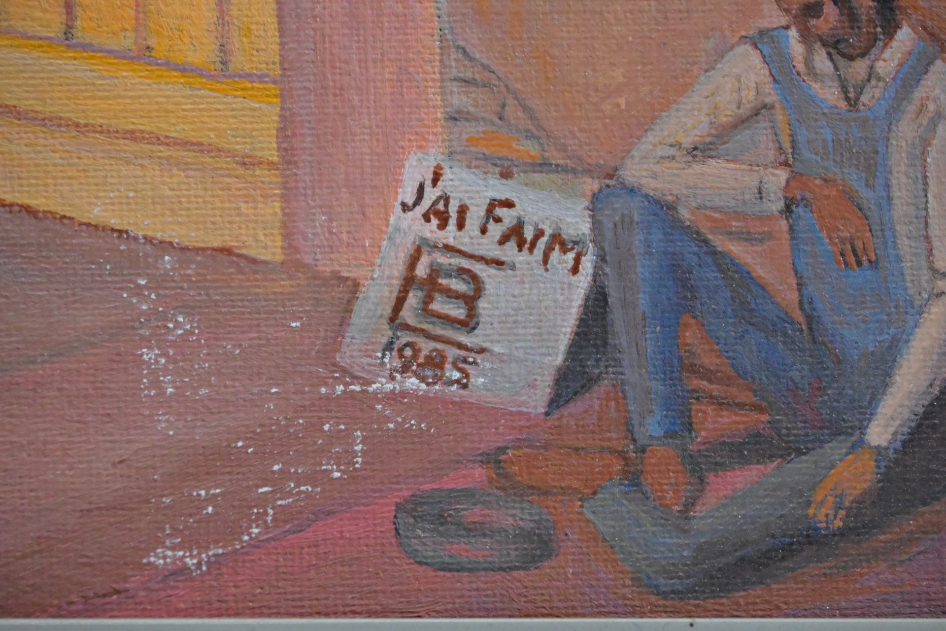 Enrique BRYANT ( USA 1920 - France 2010) ÒBusy street sceneÓ 1985 , oil on cardboard. - Image 4 of 6