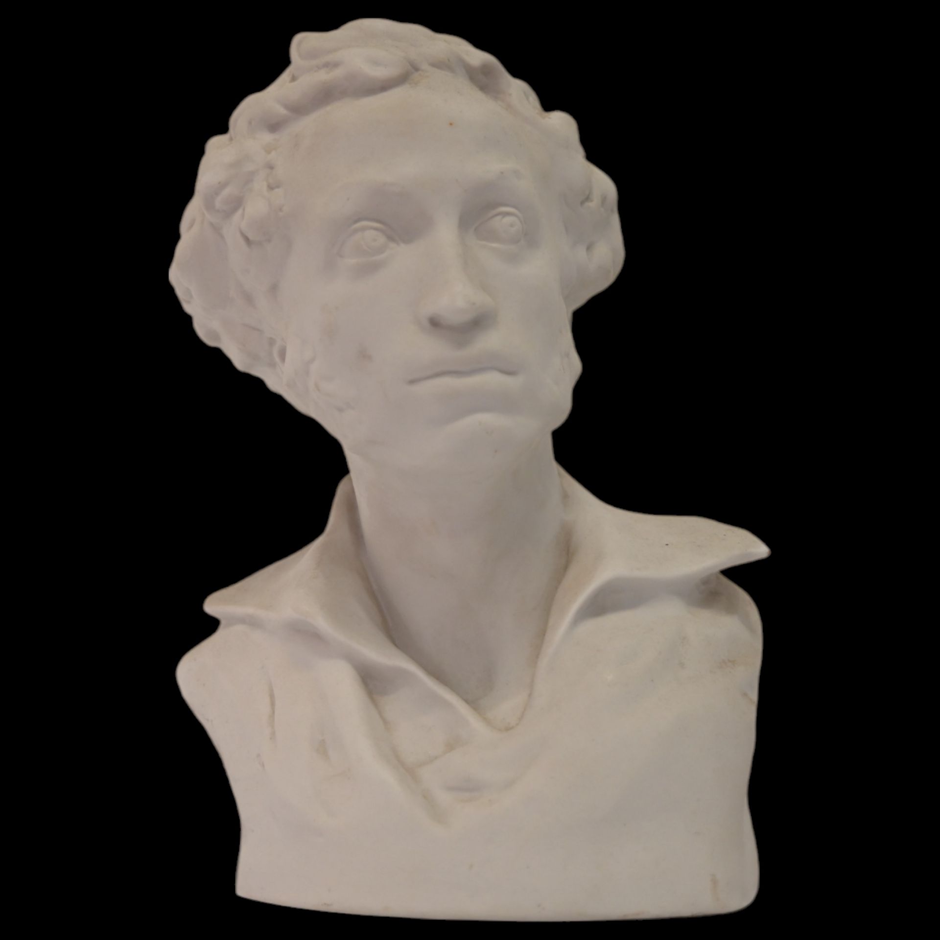 Bust of Alexander Pushkin, Porcelain, LFZ Mark, Leningrad Porcelain Factory, Russia 20th C. - Bild 5 aus 9