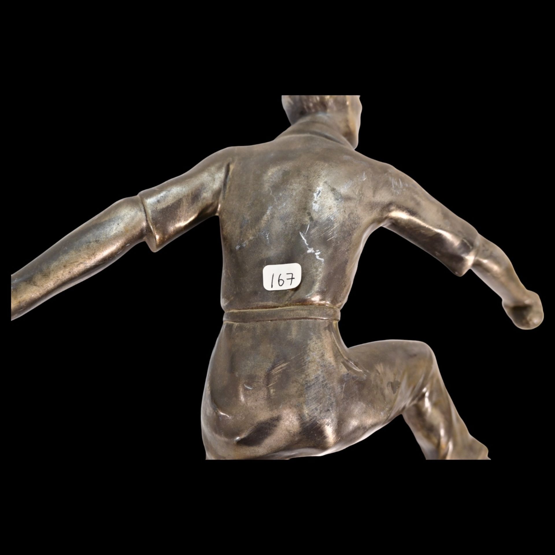 Metal sculpture "Ball Player", Without base, France, first half of the 20th century. Weight 3 kg. - Image 7 of 7