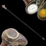 A rare Walking Stick Cane, watch Ancora, early 20th century.