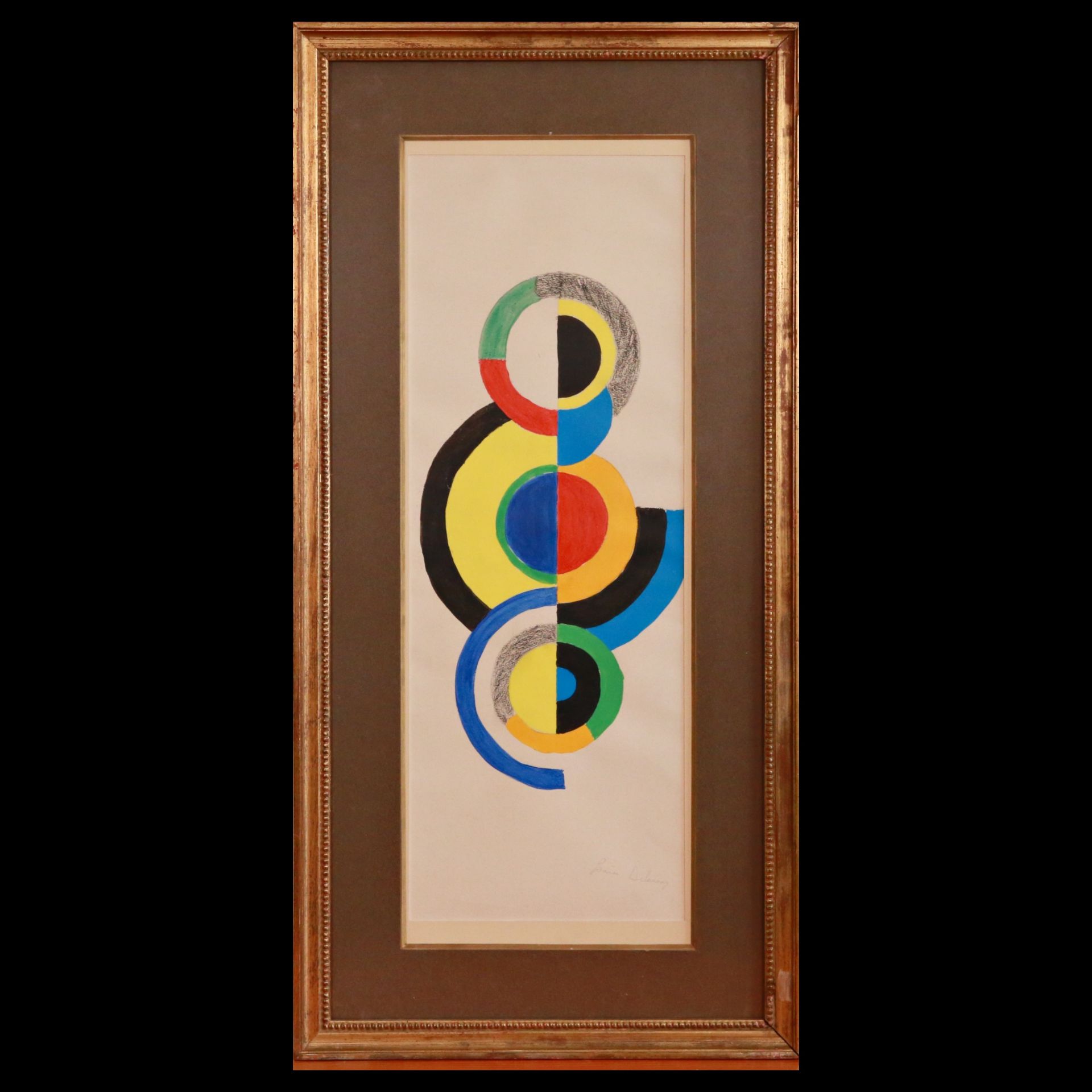 Abstract composition, Lithograph, signed Sonia Delaunay. - Image 2 of 9