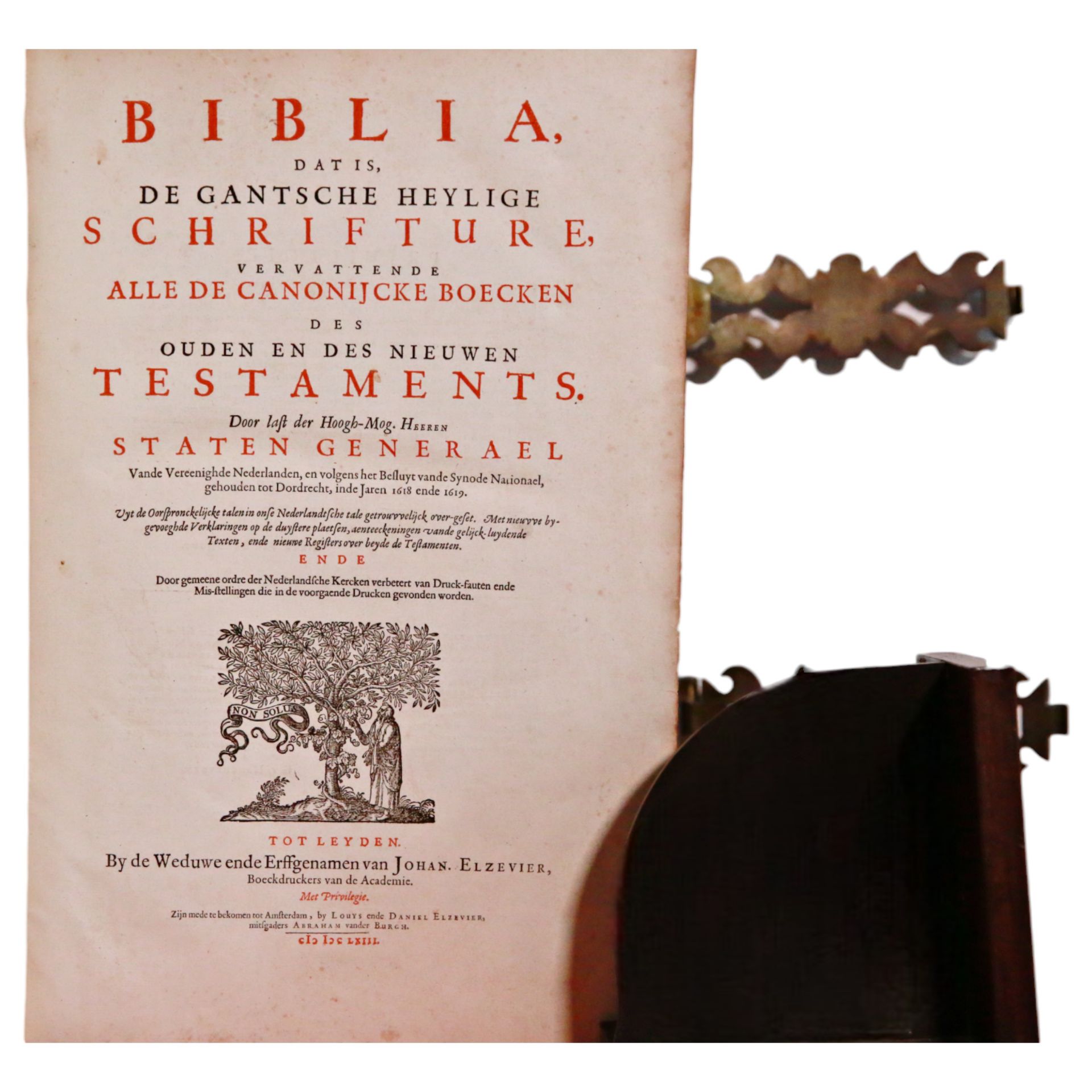 Rare Bible, High quality engravings, Large size, bound in leather, Amsterdam, 1663. - Bild 21 aus 37