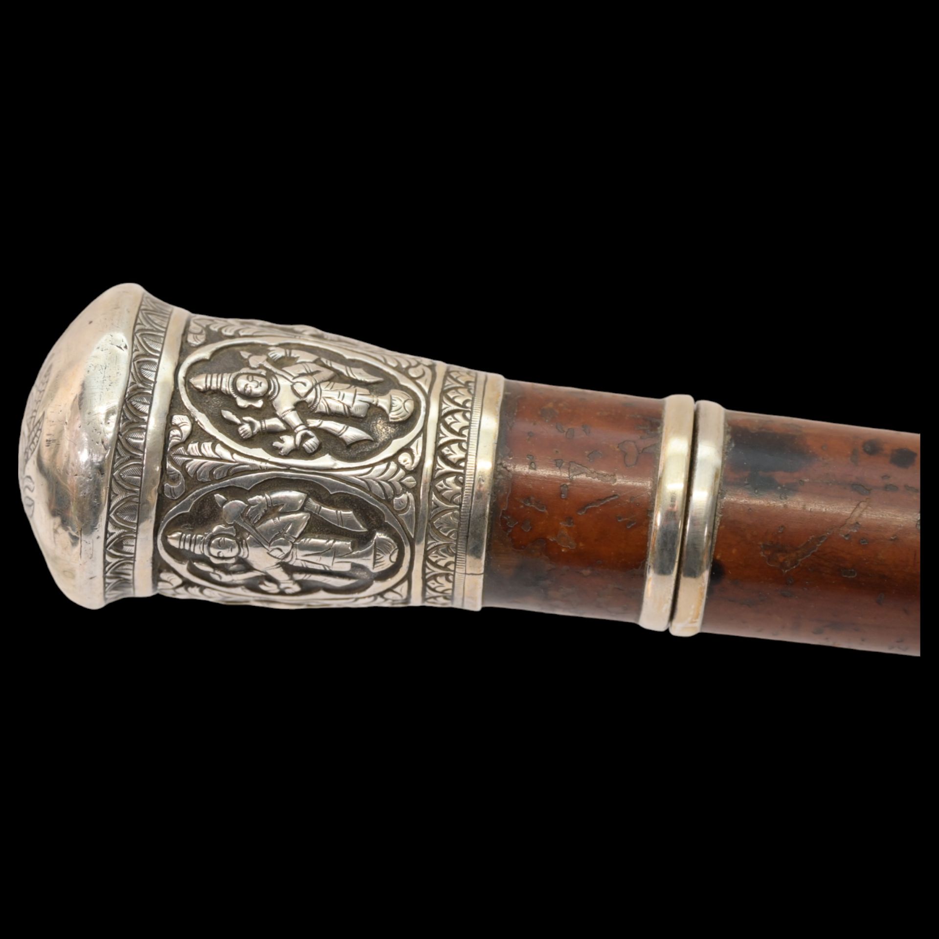 A rare "Chaliapin" Walking Stick Cane with a container for a Cognac, 1early 20th century. - Image 3 of 6