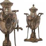 Rare Silver Plate Samovar, Large coffee urn with Neoclassical motifs, France 19th century.