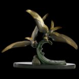 Very high quality Art Deco bronze sculpture, gilded, French, early 20th century.