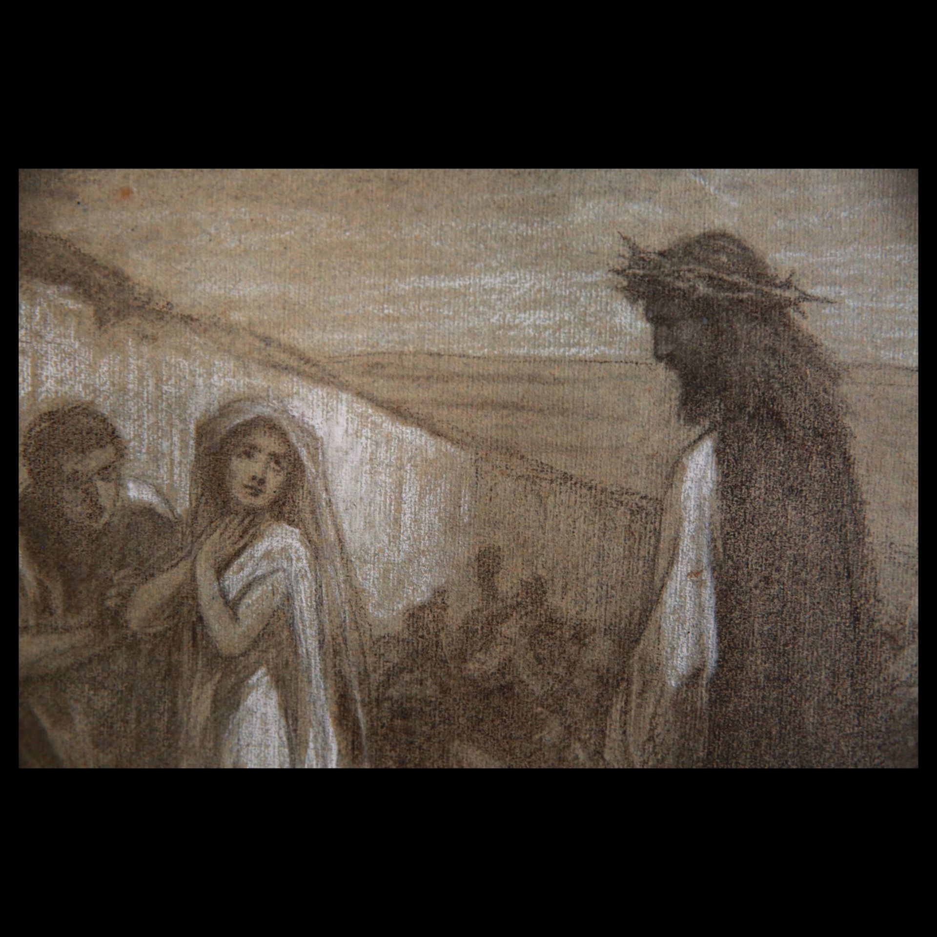 Jan STYKA (1858-1925) drawing on a biblical theme, author signature, early 20th C, Polish painting. - Bild 5 aus 7