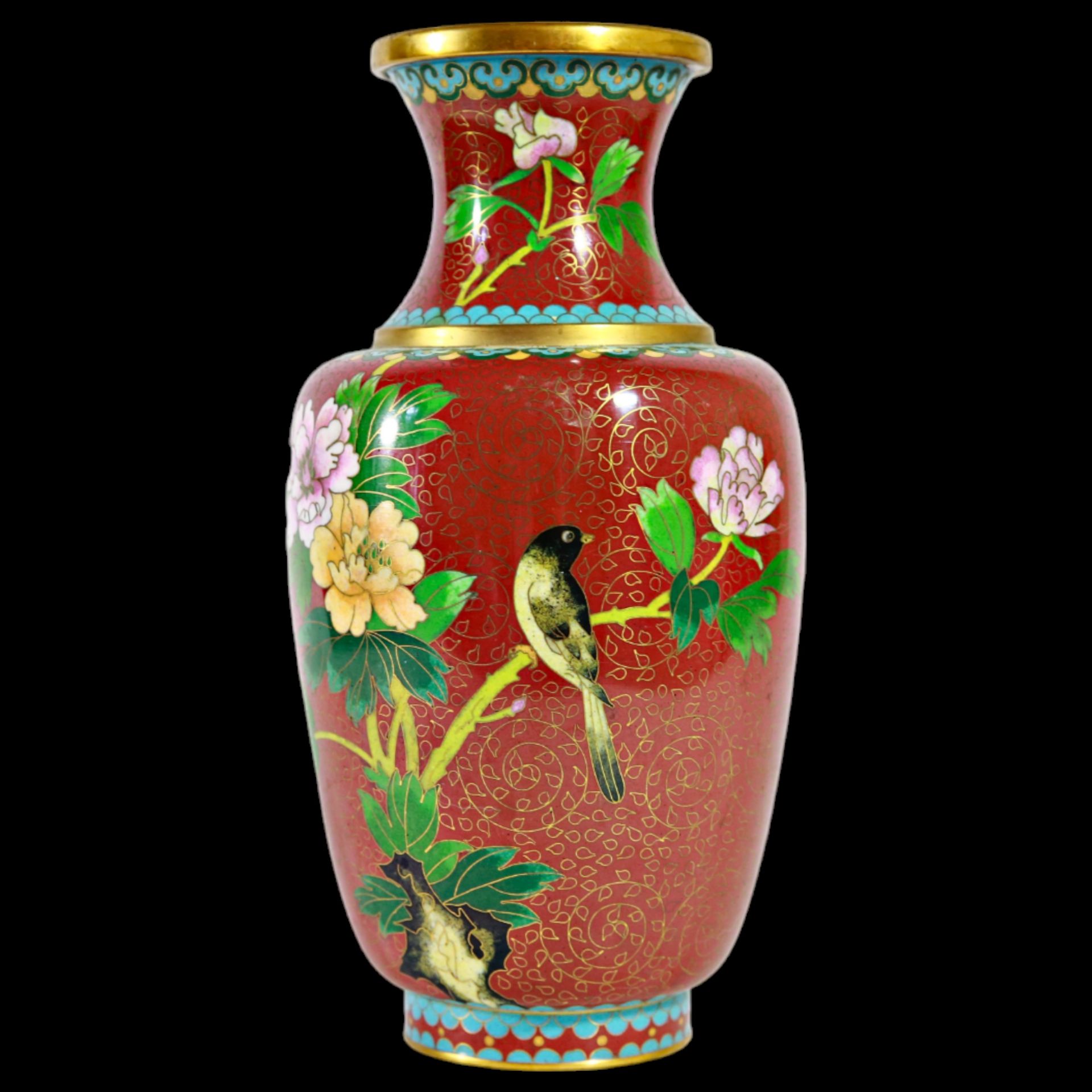 Pair of Fine Japanese Cloisonne Vases, Meiji / Taisho Era. - Image 10 of 20