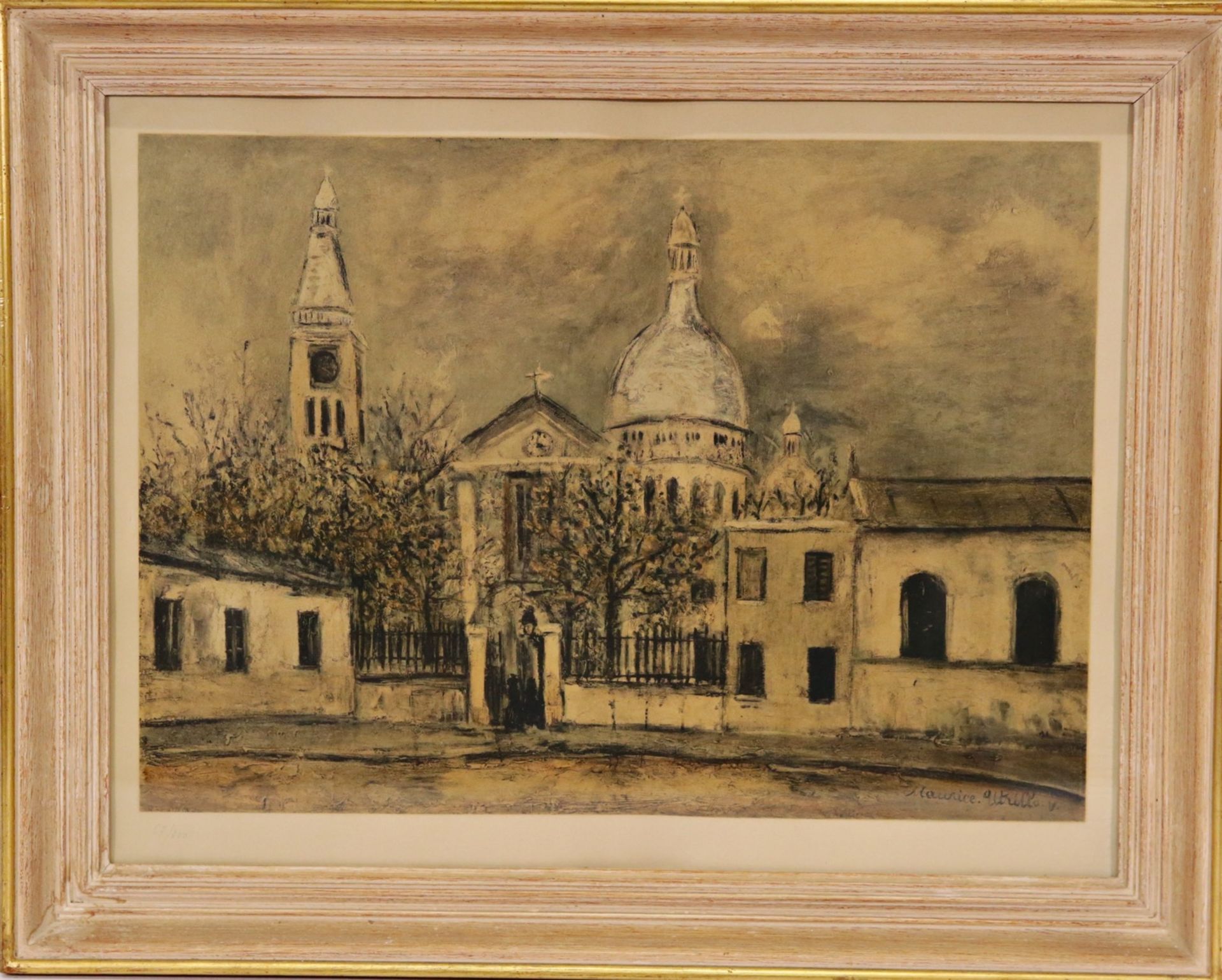 After Maurice UTRILLO (1883-1955) "Sacred Heart" Lithograph, 67/200, French painting of the 20th _. - Image 2 of 6