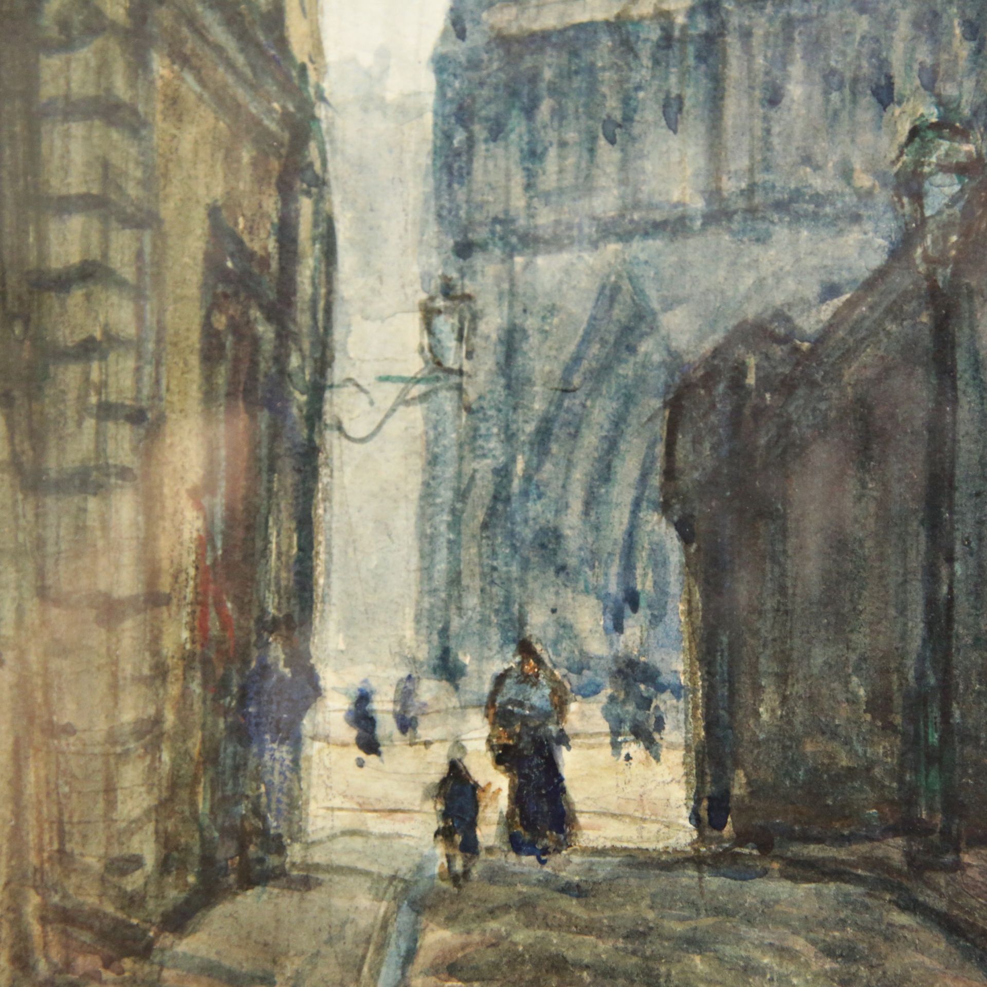 Fernand TRUFFAUT (1866-1955) "Notre Dame, rue Saint Julien", French painting of the 19th-20th _. - Image 3 of 4