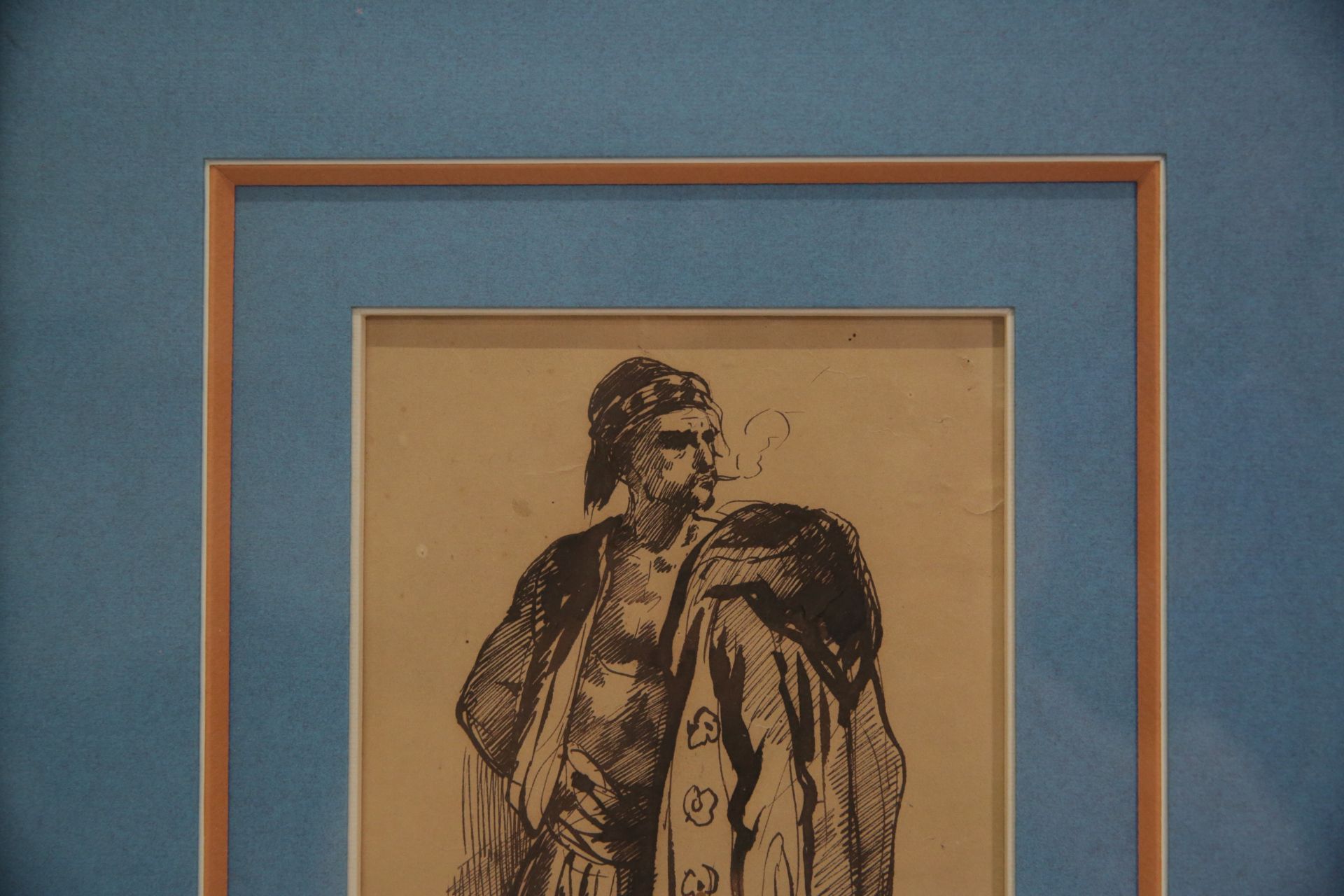 The Turk, ink drawing on paper, 20th century. - Bild 3 aus 4