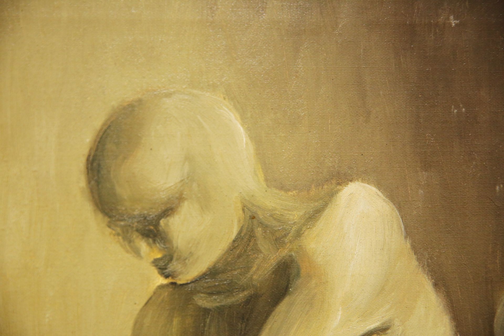 "Academic nude", oil on canvas, signed by the artist Dumas, French Painting of the 20th century. - Image 4 of 6