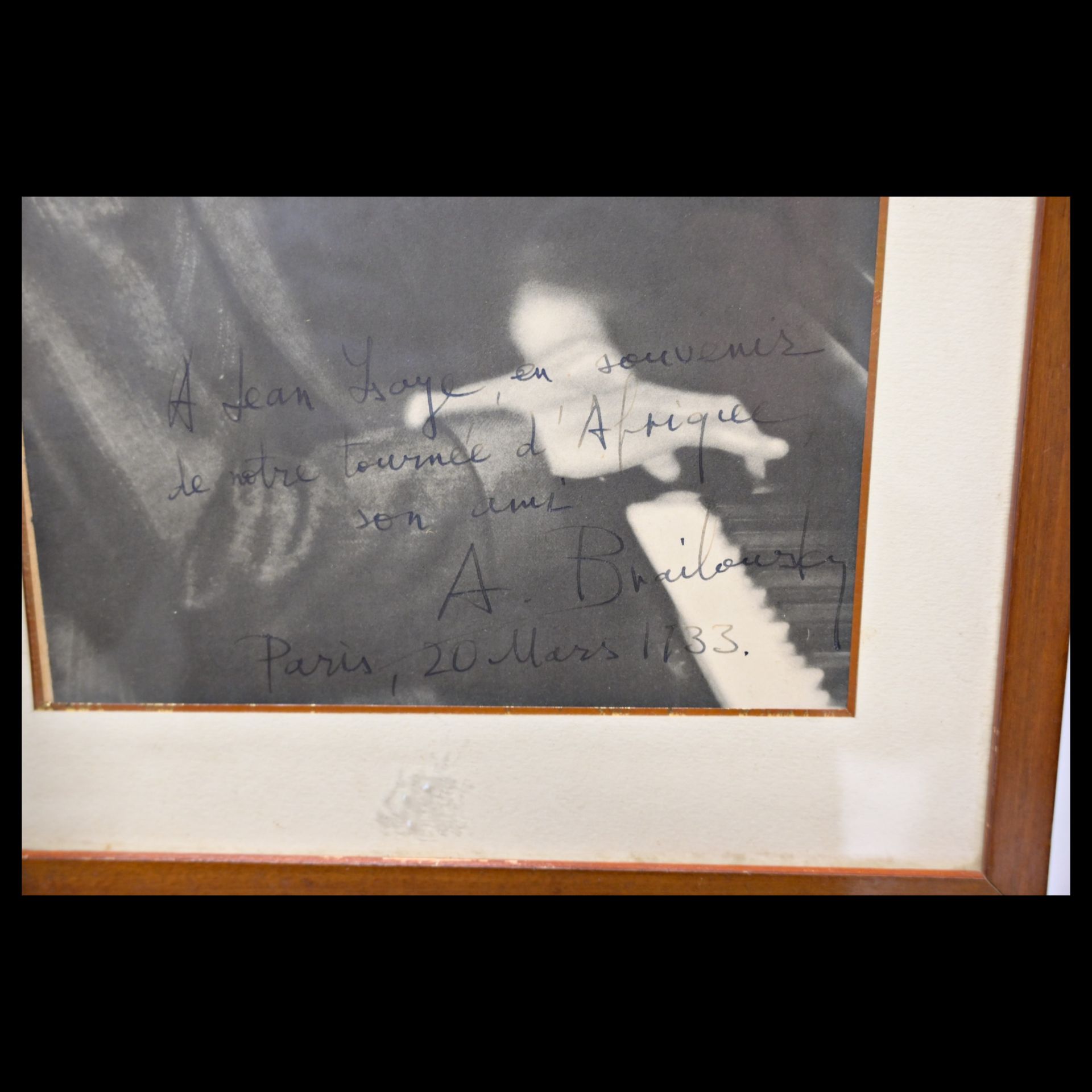 Photo of the famous pianist Alexander Brailovsky with an autograph, Paris, March 20, 1933. - Image 4 of 5