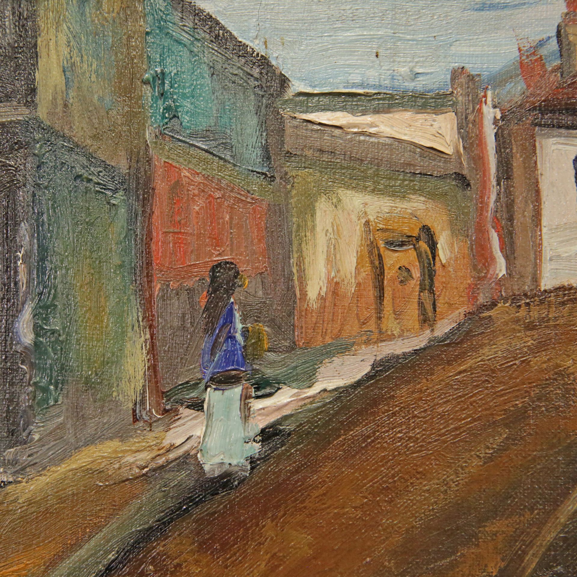 Jose PALMEIRO (Madrid, 1901 / 1903 - Bergerac, 1984) "Village street" 1928, oil on canvas. - Image 2 of 4