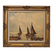 European painting, early 20th century. oil on panel. Artist's signature.