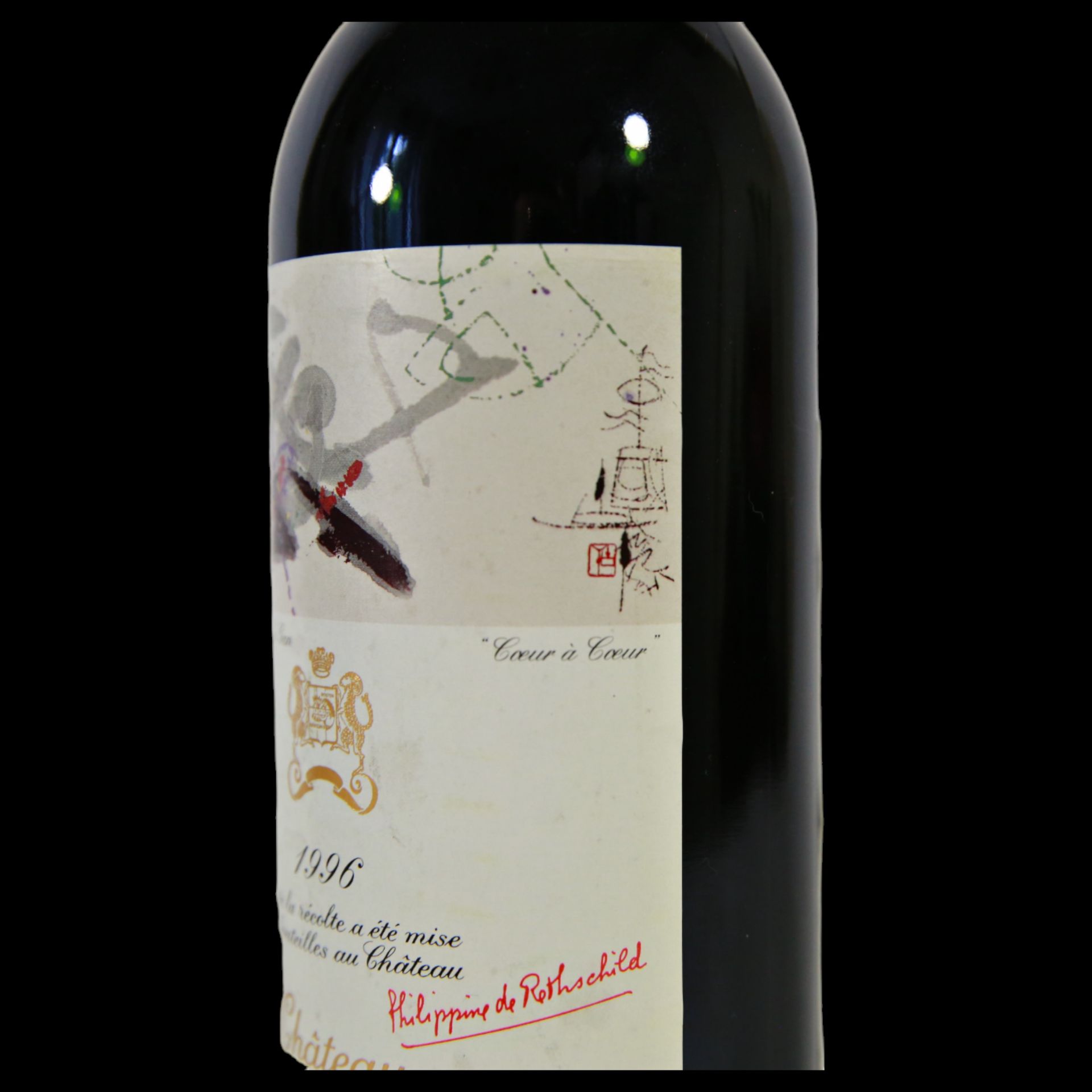 Bottle Vintage Chateau Mouton Rothschild Pauillac 1996, 1er Grand Cru Classe. - Bild 8 aus 12