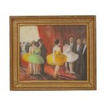 Eugene FEBVRE (XIX-XX) "Young dancers at the opera", pastel on paper, French painting, early 20th _.
