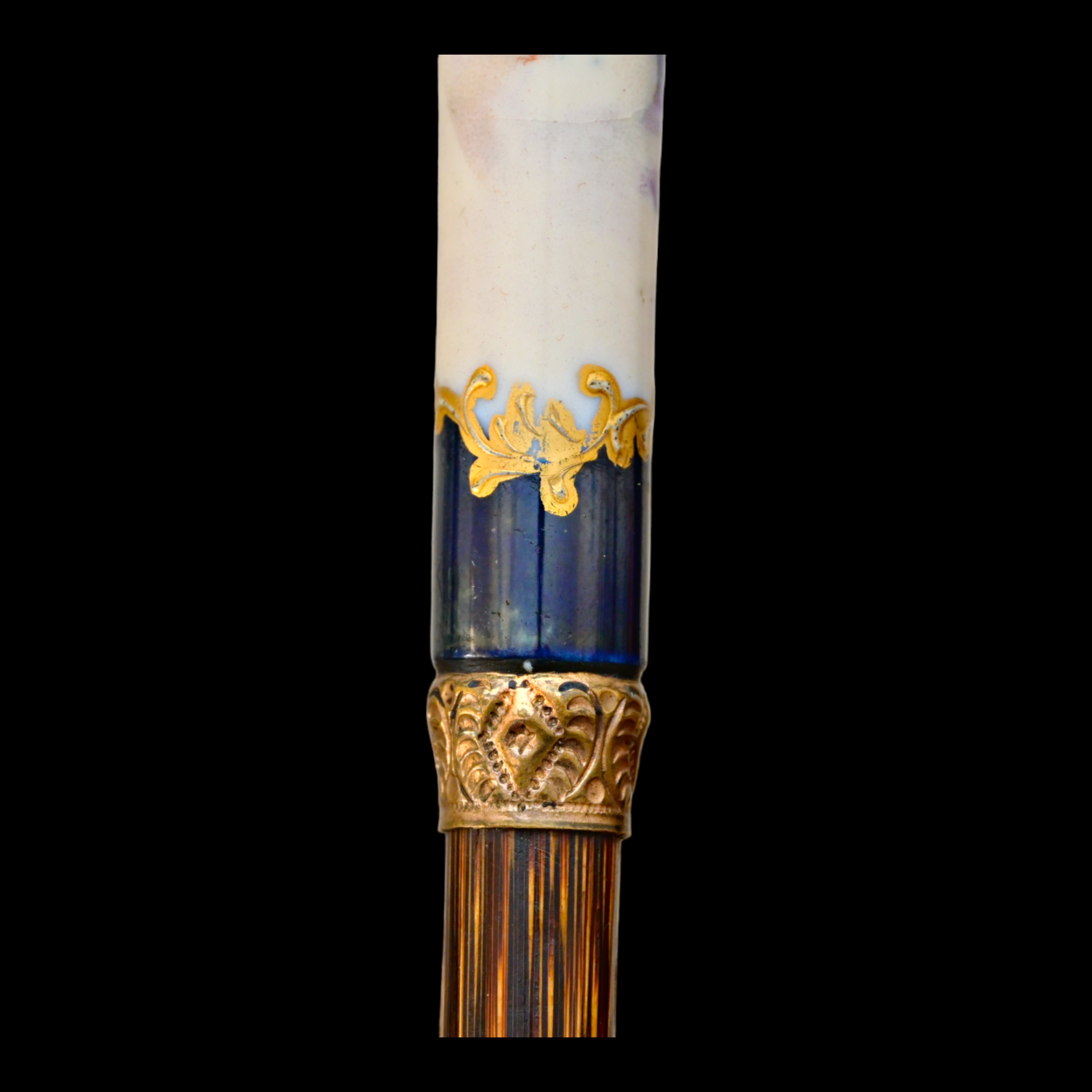 Rare Cane with Porcelain pommel. Limoge Porcelain Manufactory. France, 19th century. - Image 6 of 9