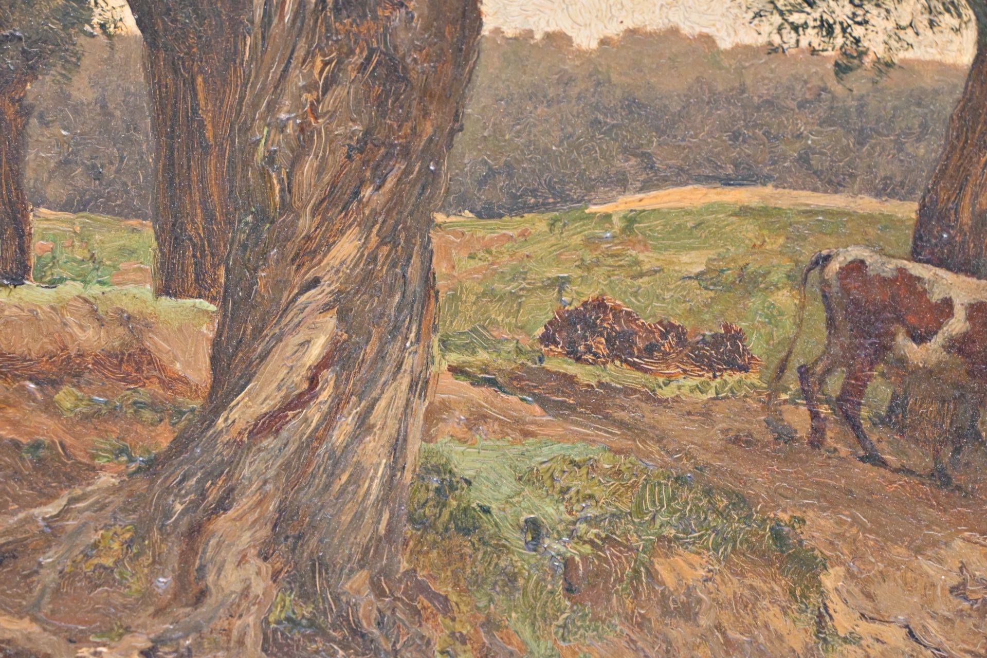 Carl Rudolf S. HUBER (1839-1896), Rural Landscape, 1889, oil on wood panel, 19th century French pain - Bild 5 aus 6