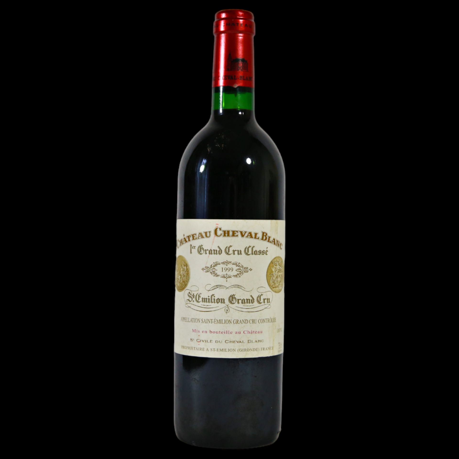 Bottle Vintage Chateau Cheval Blanc 1999, Bordeaux, Saint-Emilion Premier Grand Cru Classe. - Bild 3 aus 15