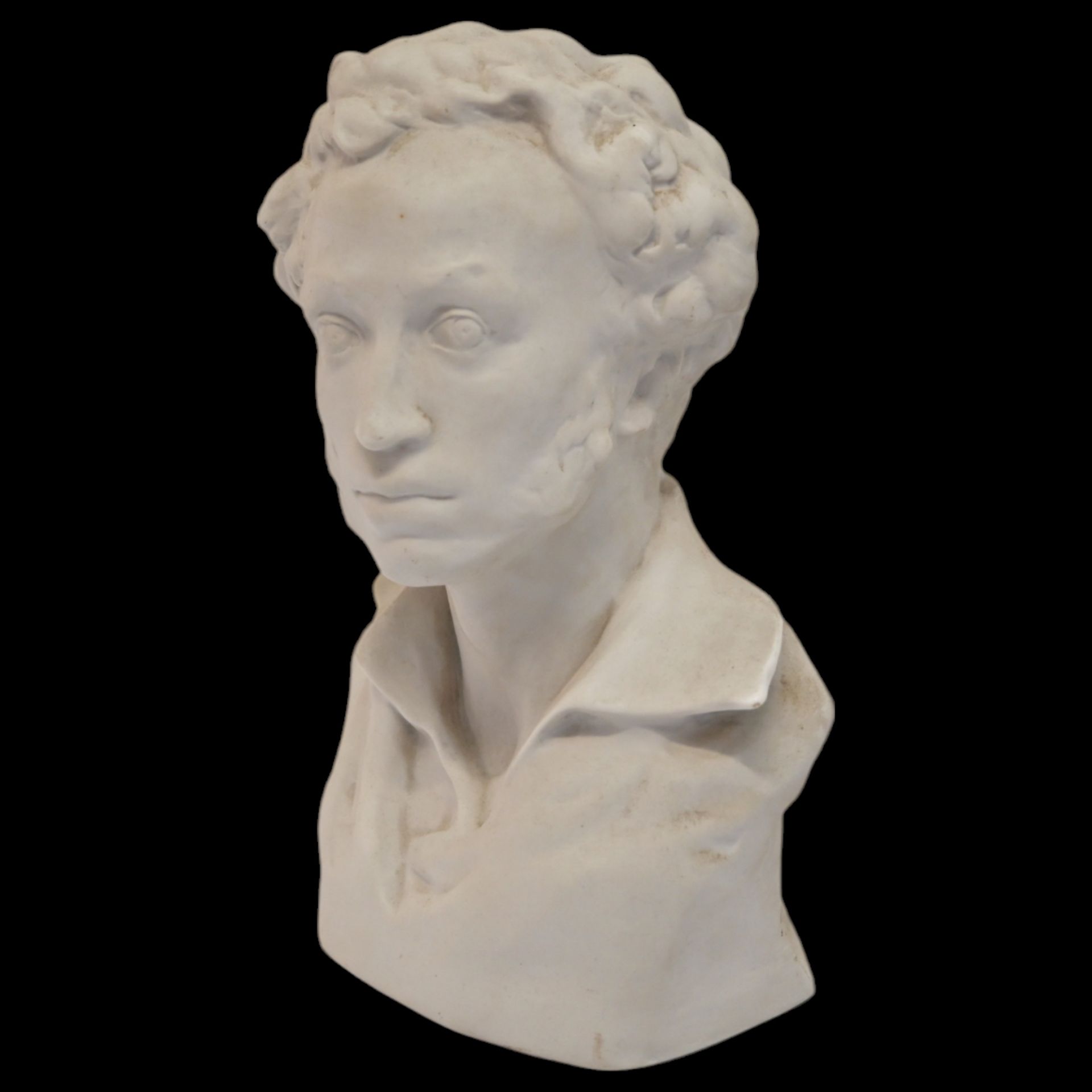Bust of Alexander Pushkin, Porcelain, LFZ Mark, Leningrad Porcelain Factory, Russia 20th C. - Bild 3 aus 9