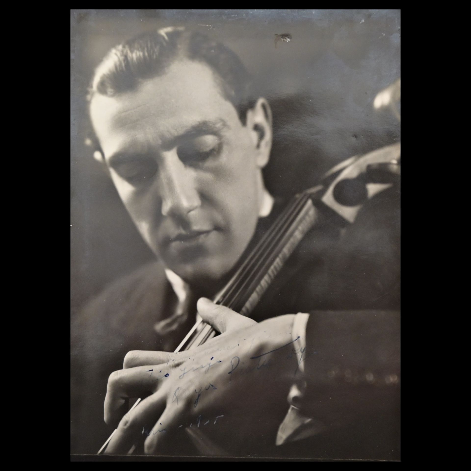 Photo of the famous cellist Gregor Piatigorsky with an autograph, Paris, 1934. - Image 3 of 5