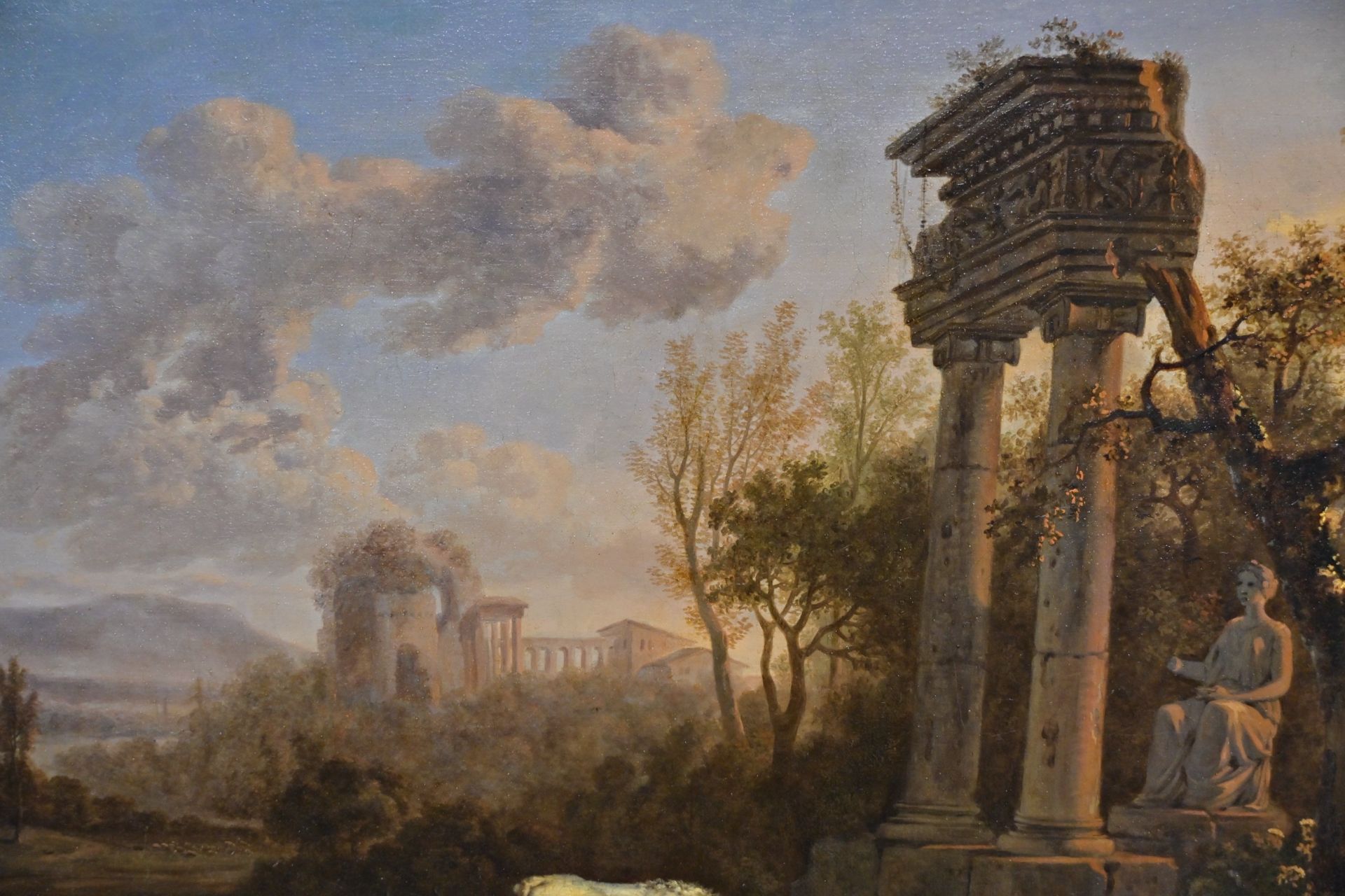 Jean-Louis DEMARNE (1752/54-1829) ancient ruins, Oil on canvas, not signed, late 18th-early 19th C. - Bild 6 aus 9