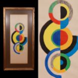 Abstract composition, Lithograph, signed Sonia Delaunay.