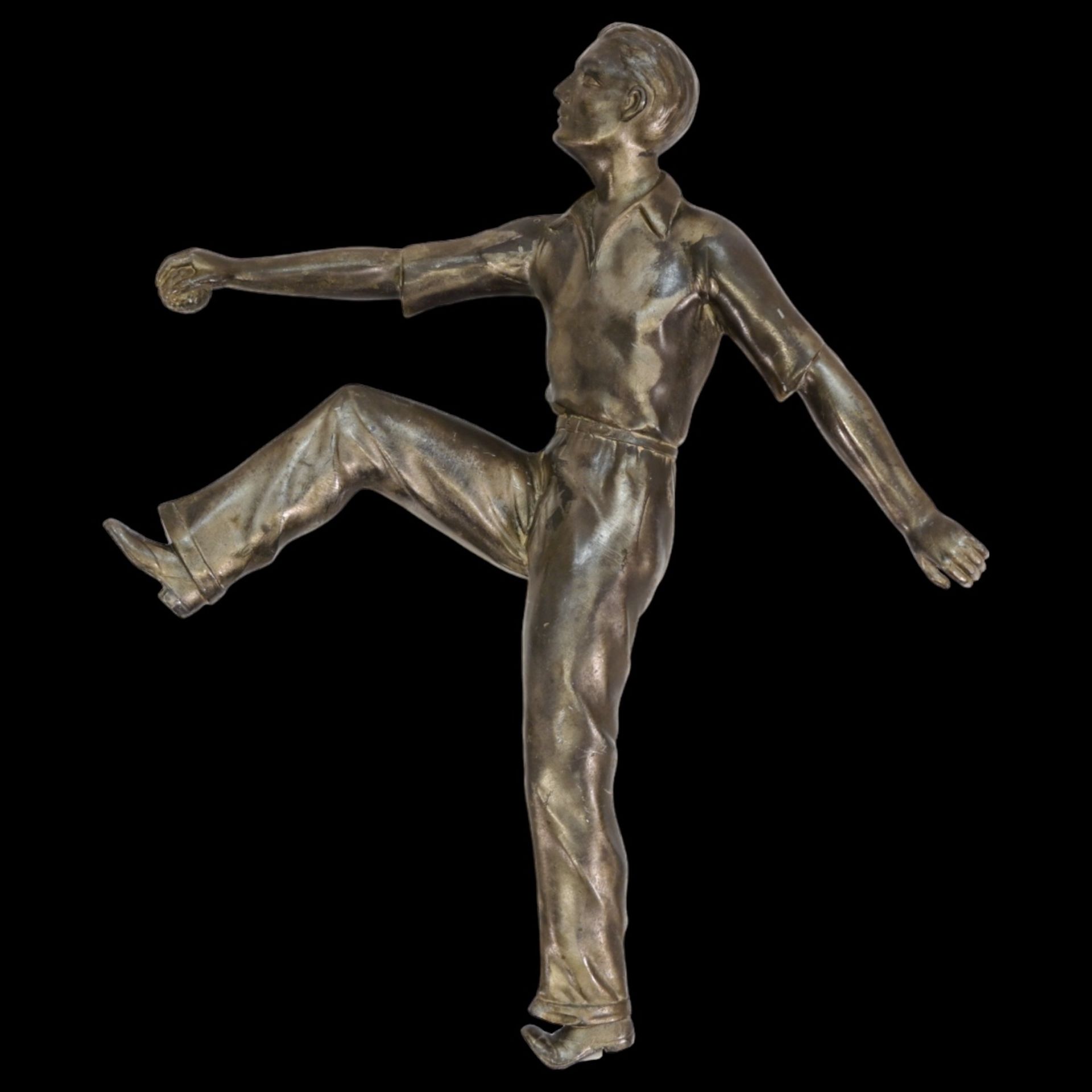 Metal sculpture "Ball Player", Without base, France, first half of the 20th century. Weight 3 kg. - Image 2 of 7