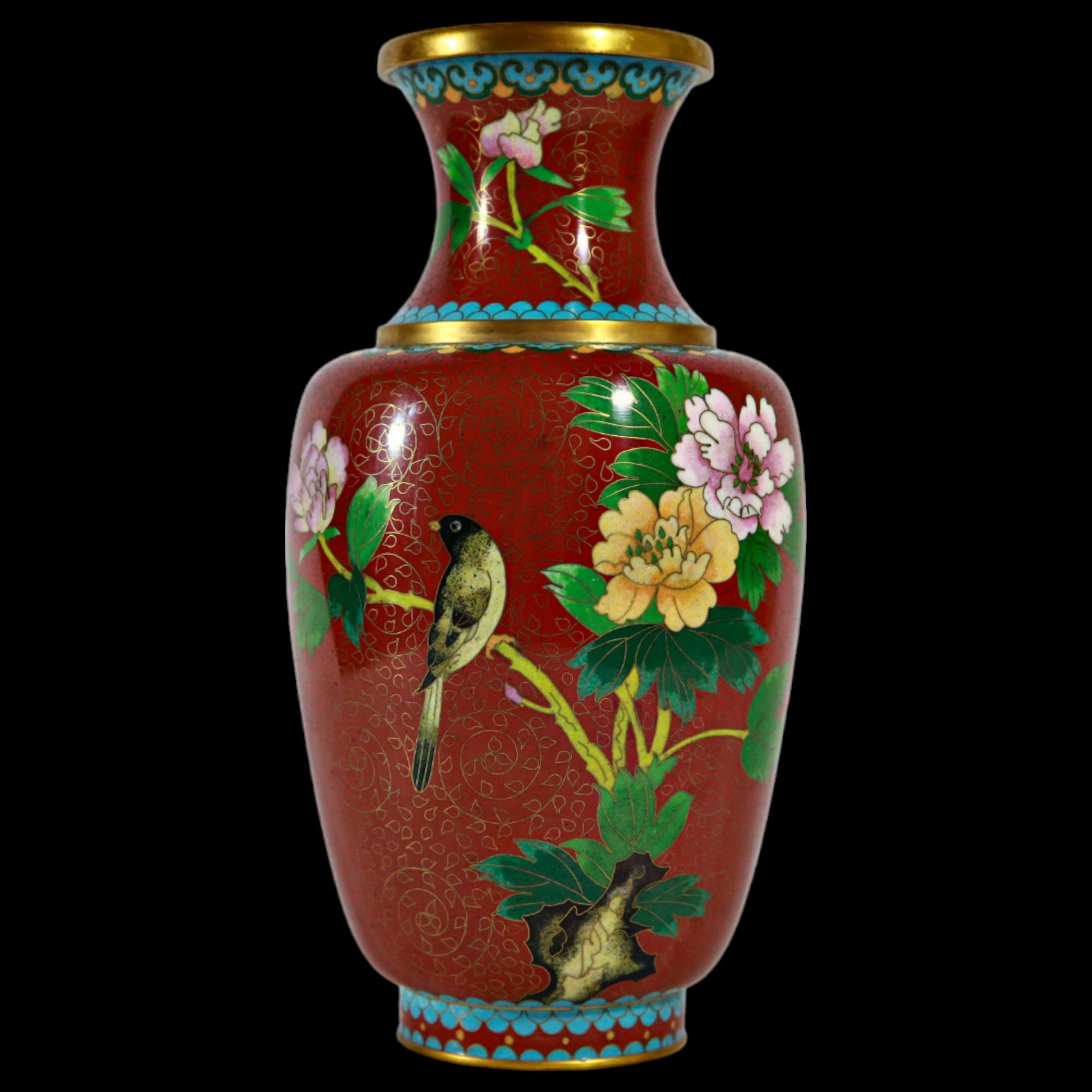 Pair of Fine Japanese Cloisonne Vases, Meiji / Taisho Era. - Image 2 of 20