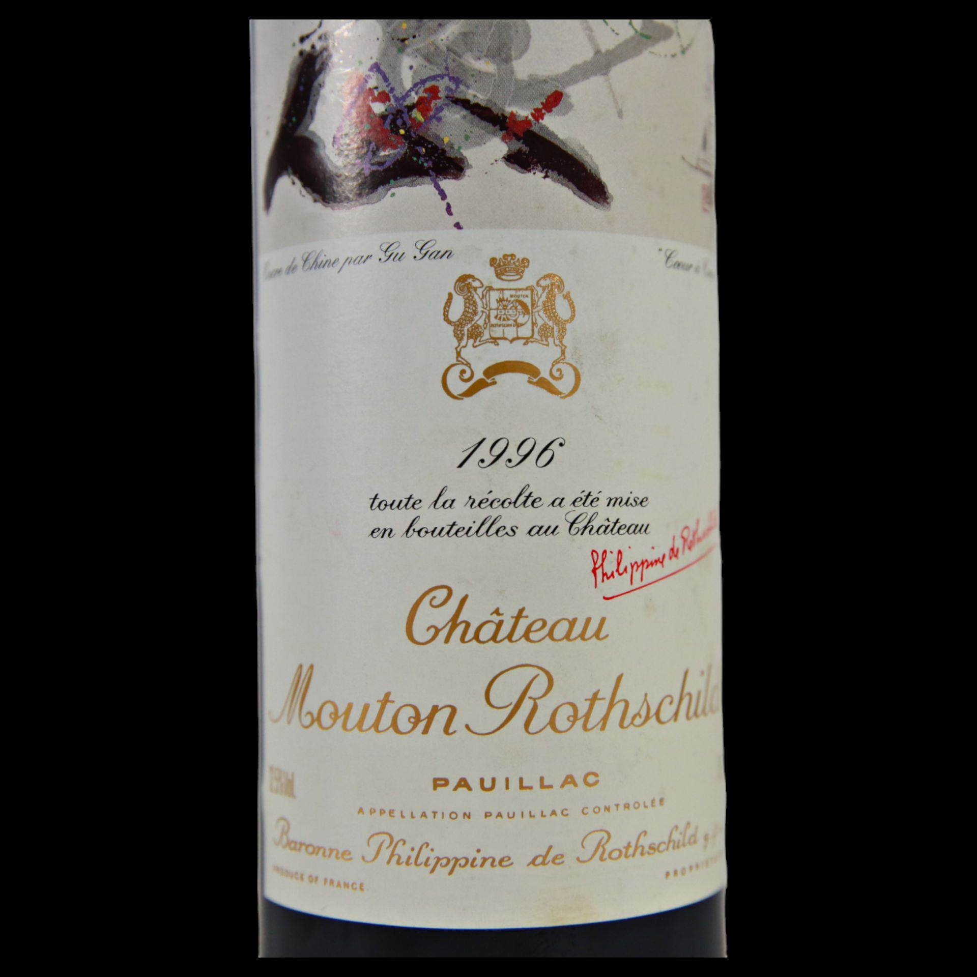 Bottle Vintage Chateau Mouton Rothschild Pauillac 1996, 1er Grand Cru Classe. - Bild 9 aus 12
