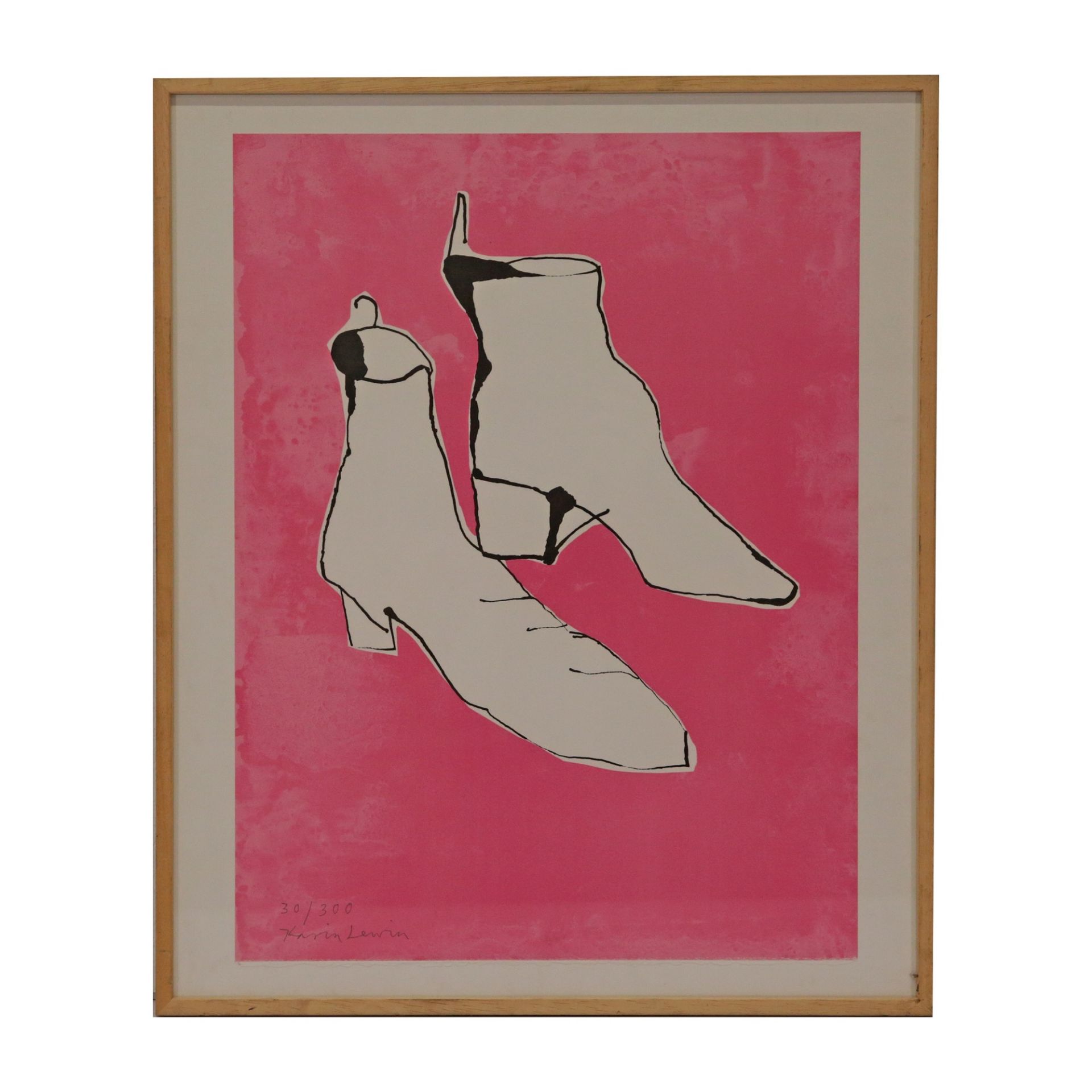 Karin Lewin (born in Sweden in 1948) "Boots", lithograph, 30/300. - Bild 2 aus 5