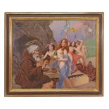 Alex De Andreis (Belgium/British, 1880 -1929), oil on canvas "Temptation of Saint Anthony".