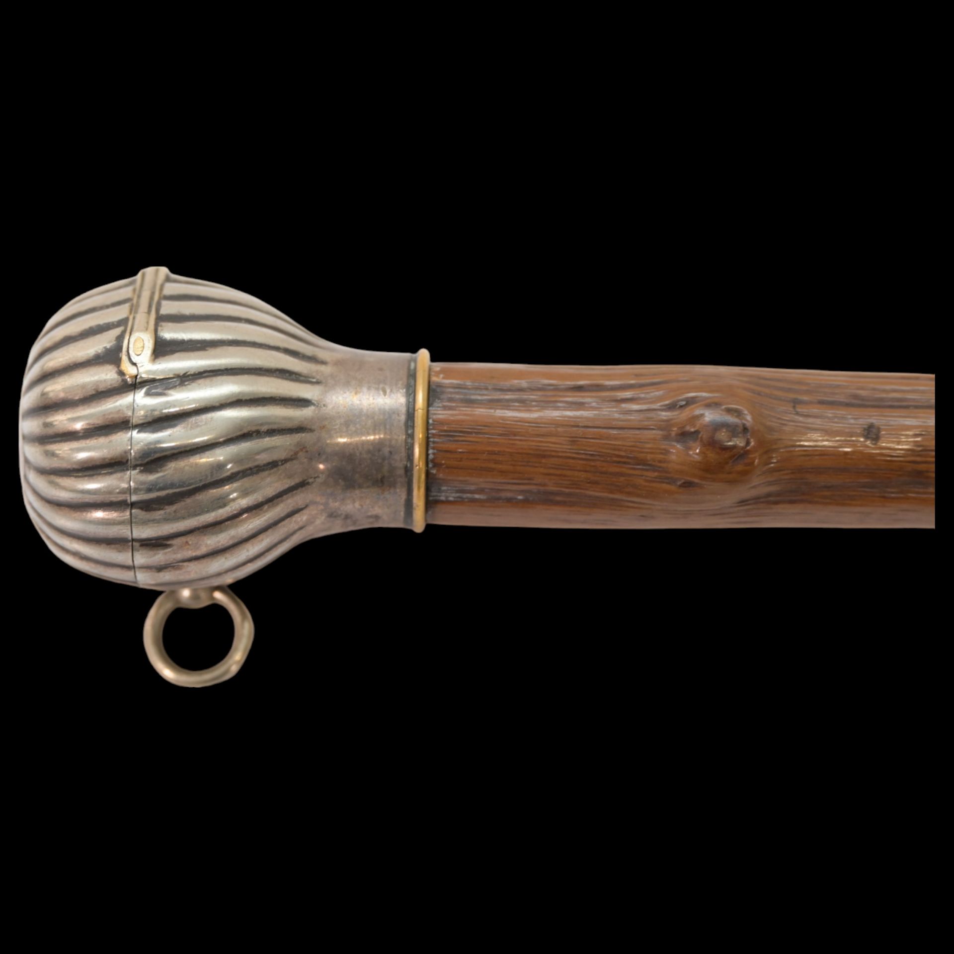 A Rare Walking Stick, cane with lighter, late 19th - early 20th century. - Image 3 of 7