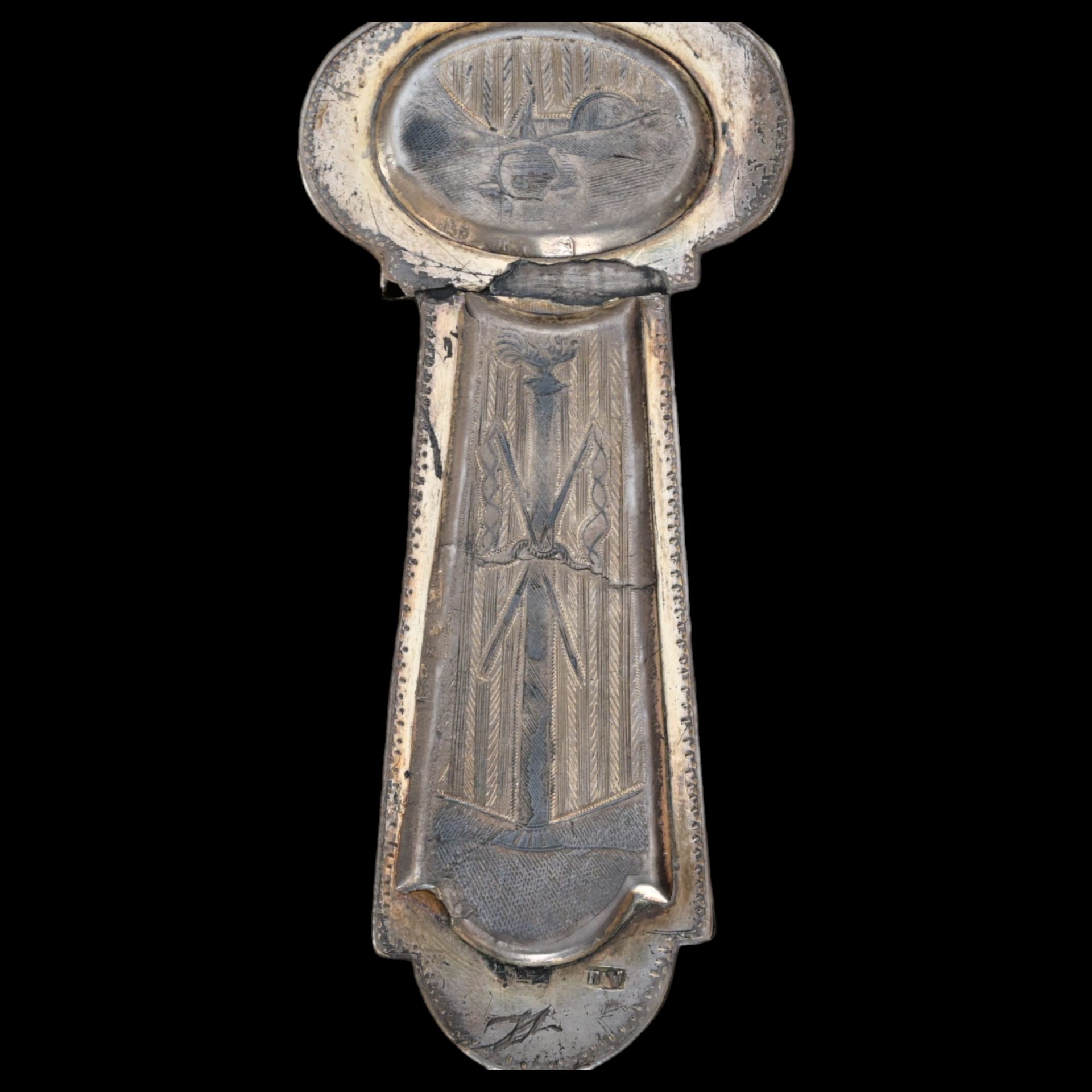 Very rare Russian reliquarium blessing cross, silver with niello, Moscow, Russian Empire, 1830-50. - Bild 8 aus 13