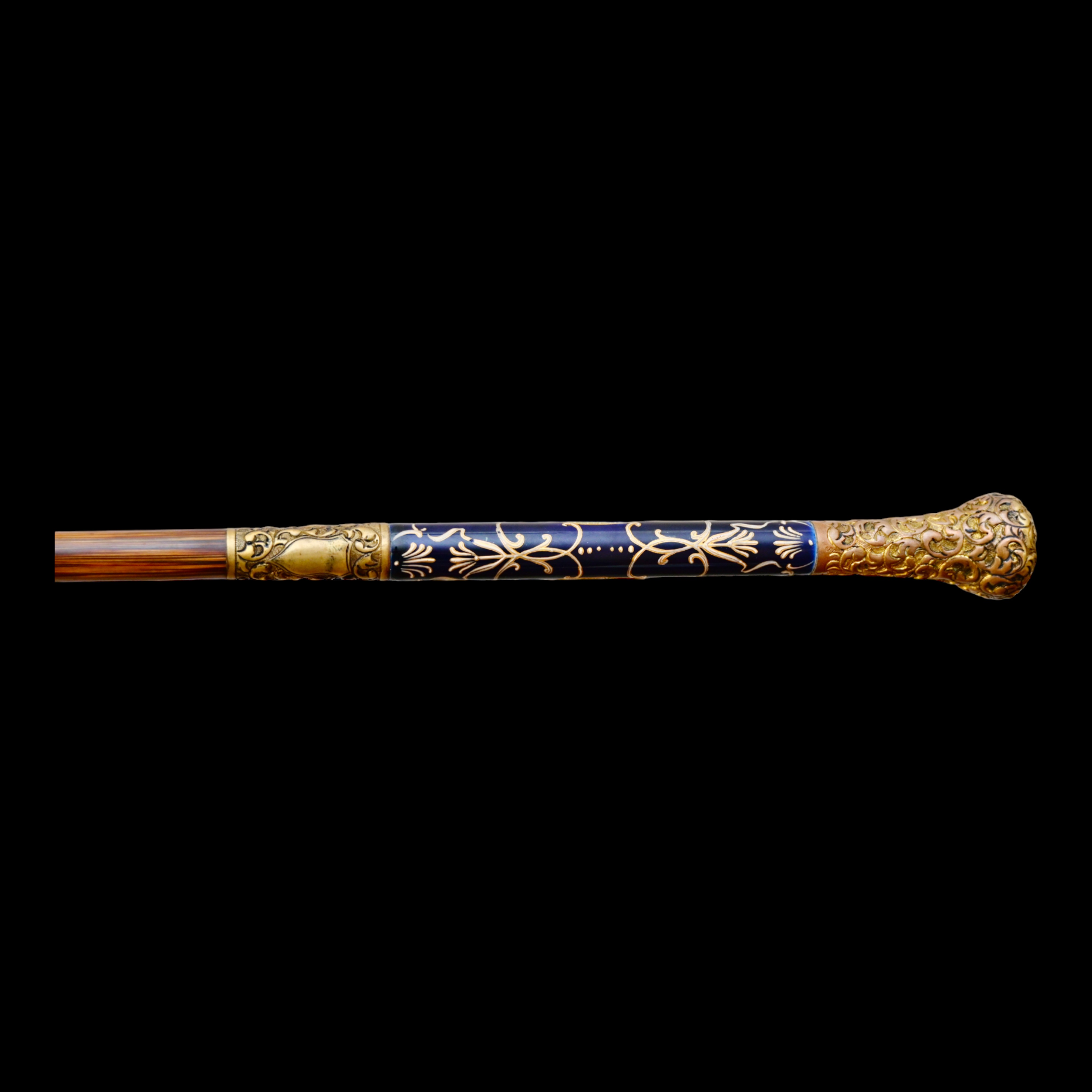 Rare Cane with Porcelain part. Limoge Porcelain Manufactory. France, 19th century. - Image 7 of 12