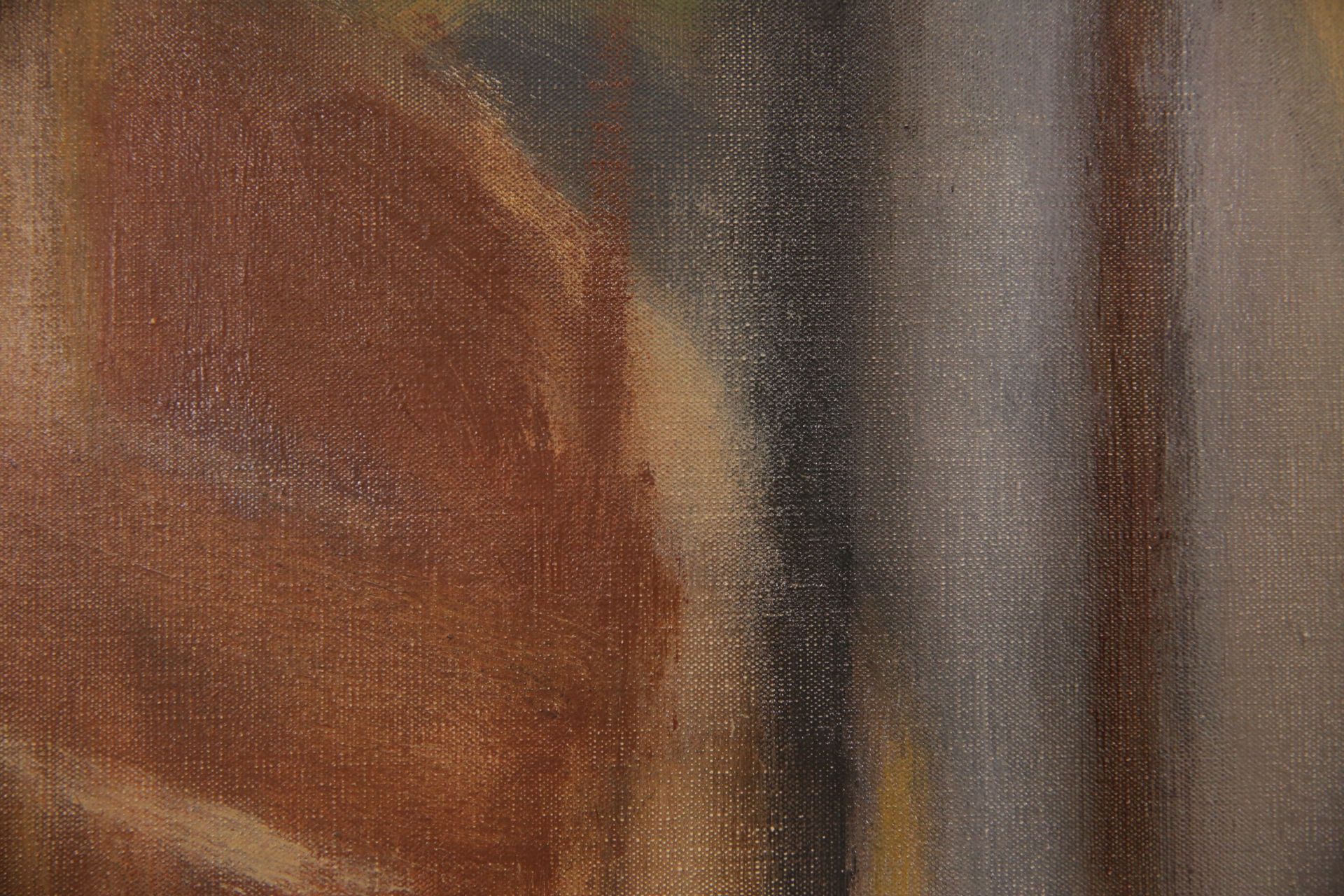 "The root", abstract composition, Oil on canvas Berard M, French painting 20th century. - Image 4 of 5